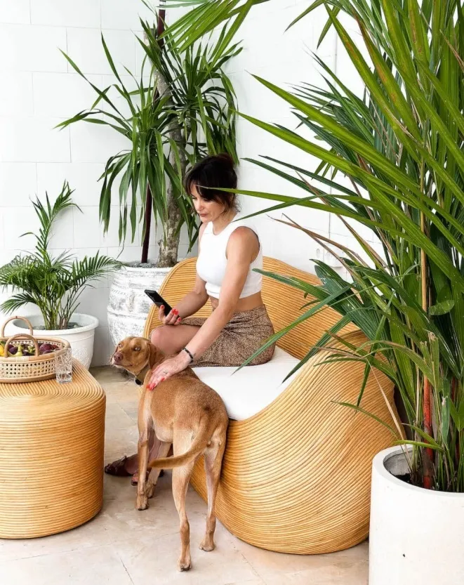 Sofa 2-osobowa rattanowa Tango jasna