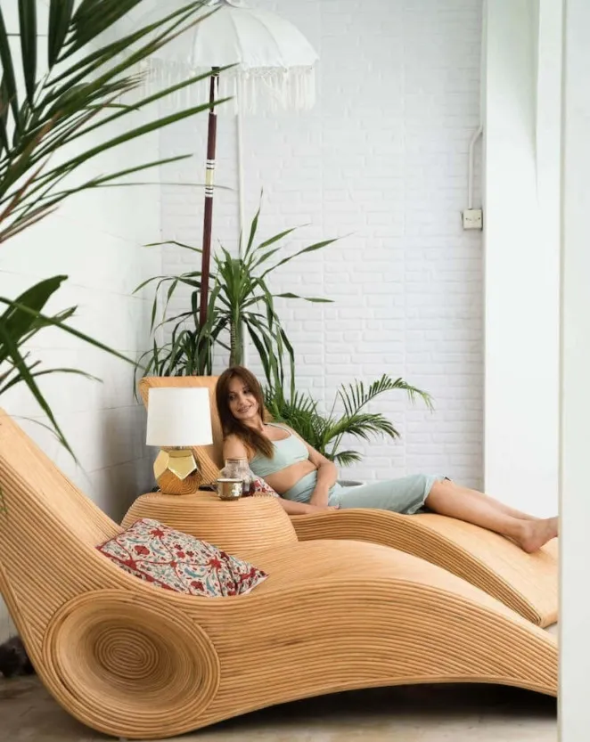 Zestaw leżaki stolik kawowy Tango jasny