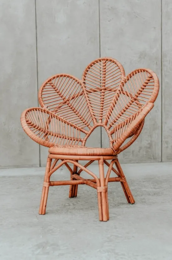 Fotel rattanowy Marla model B - karmelowy