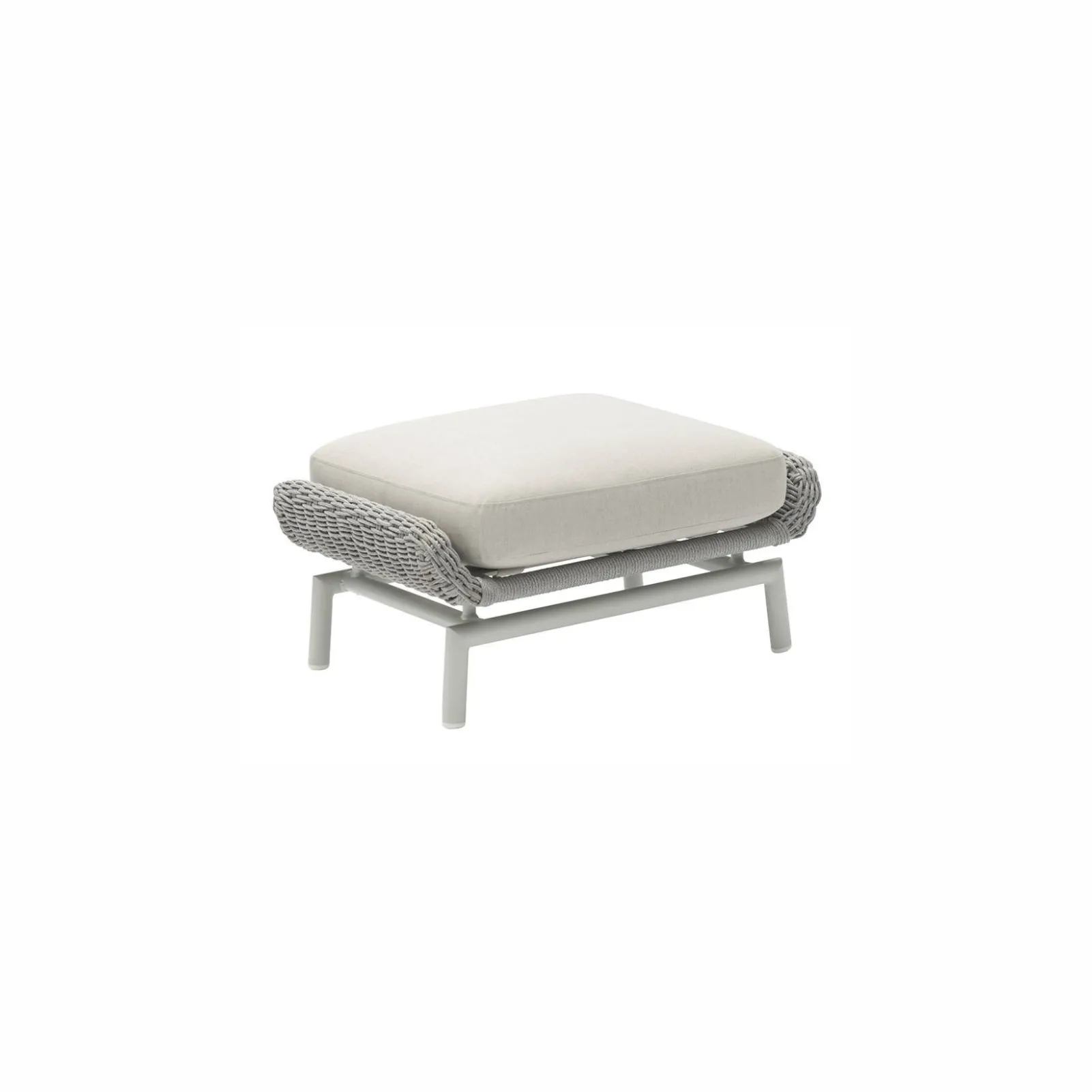 Puf - podnóżek tarasowy do zestawu SCOOP   Couture Jardin szary aluminium