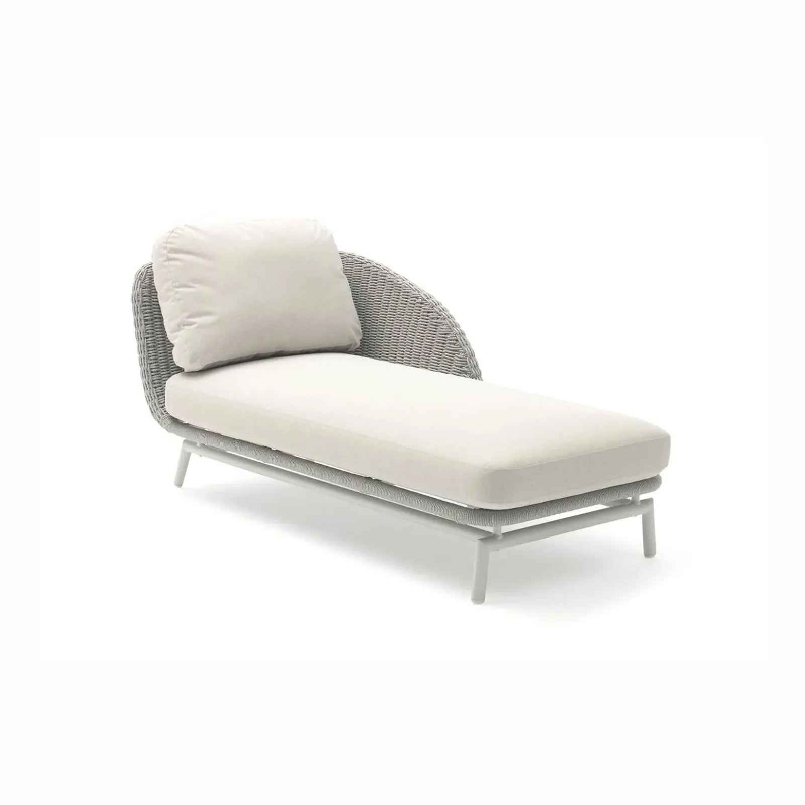 Leżak ogrodowy lewostronny na taras SCOOP   Couture Jardin szary aluminium