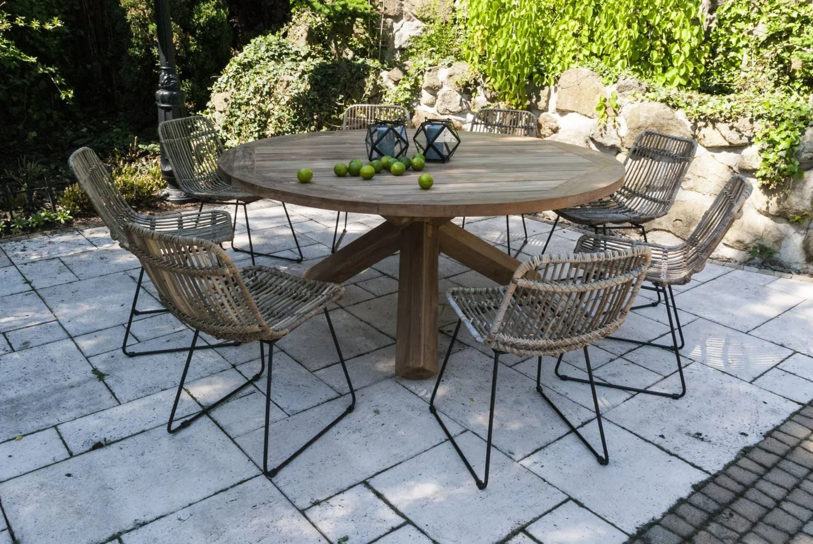 Meble tarasowe jadalniane BORDEAUX IV  Vimine naturalne