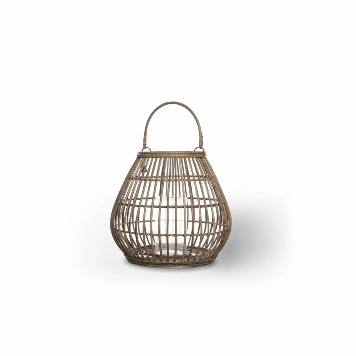 Lampion ogrodowy okrągły CAEN   Vimine naturalny