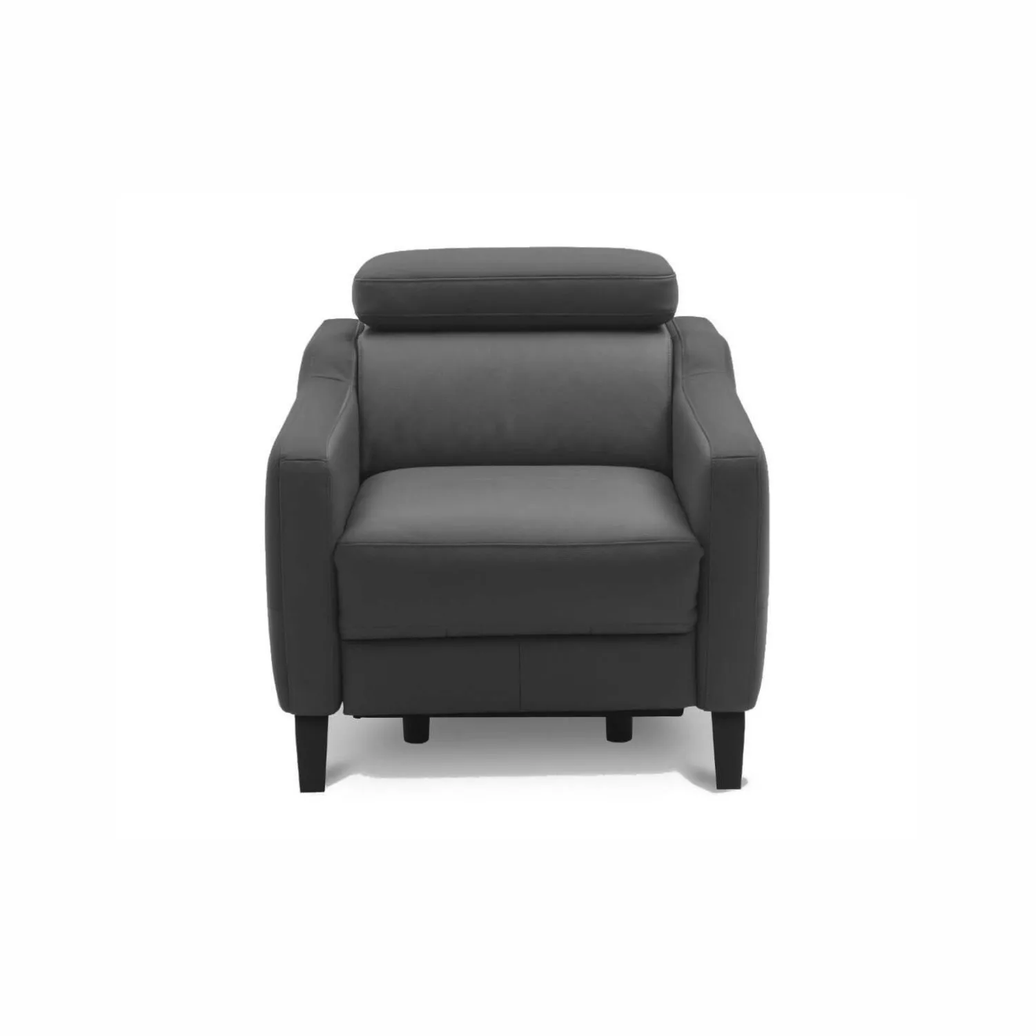 Nowoczesny grafitowy fotel Tulipano Vero