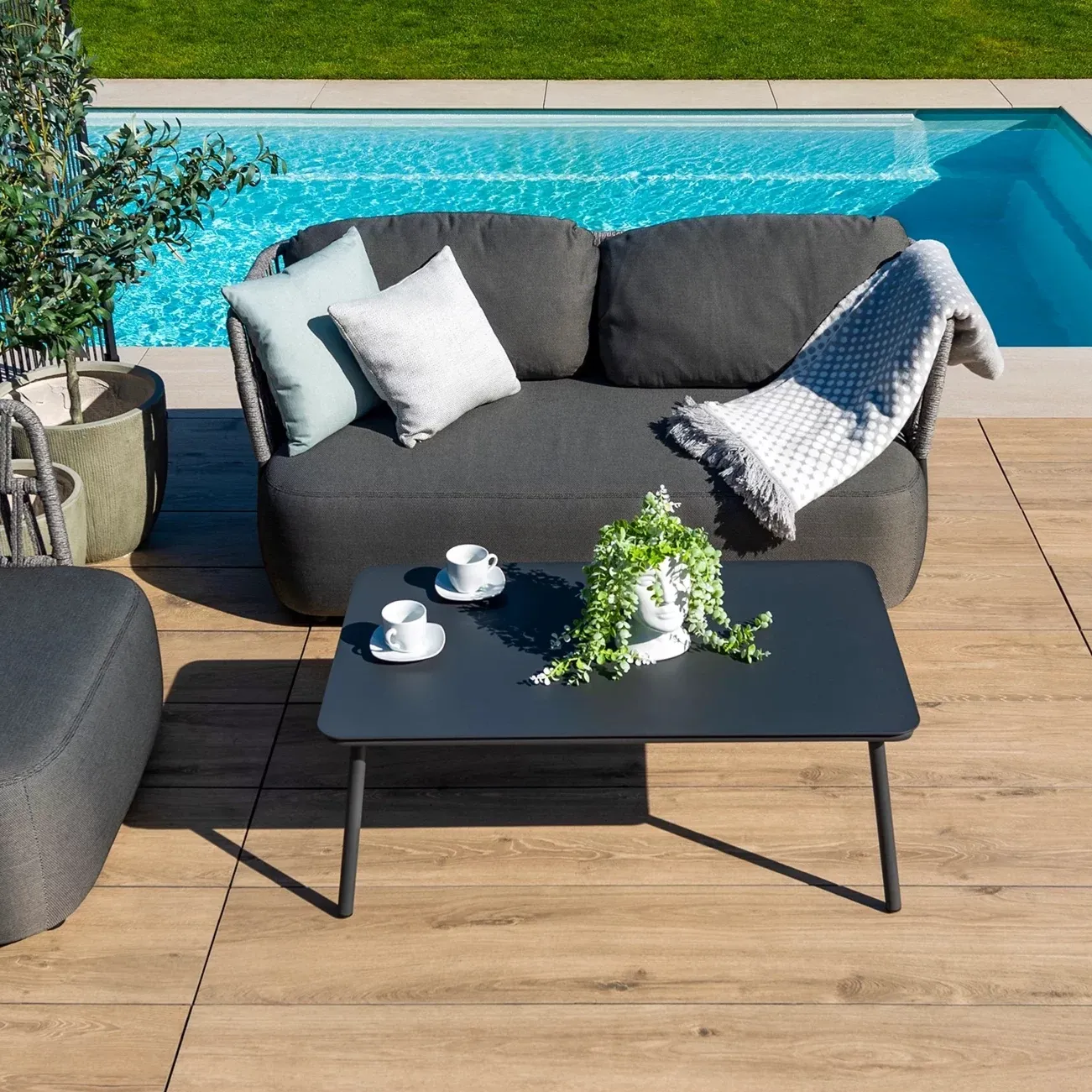 Sofa 2-osobowa Porto antracytowa