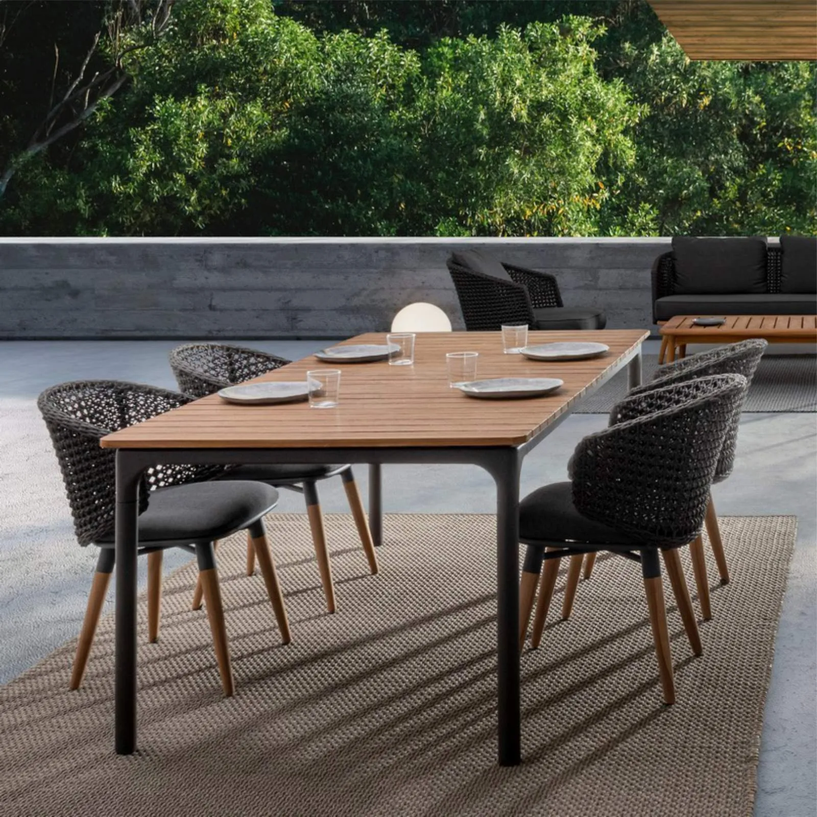 Zestaw stół Solaris 200x100 6 krzeseł Nirvana czarne