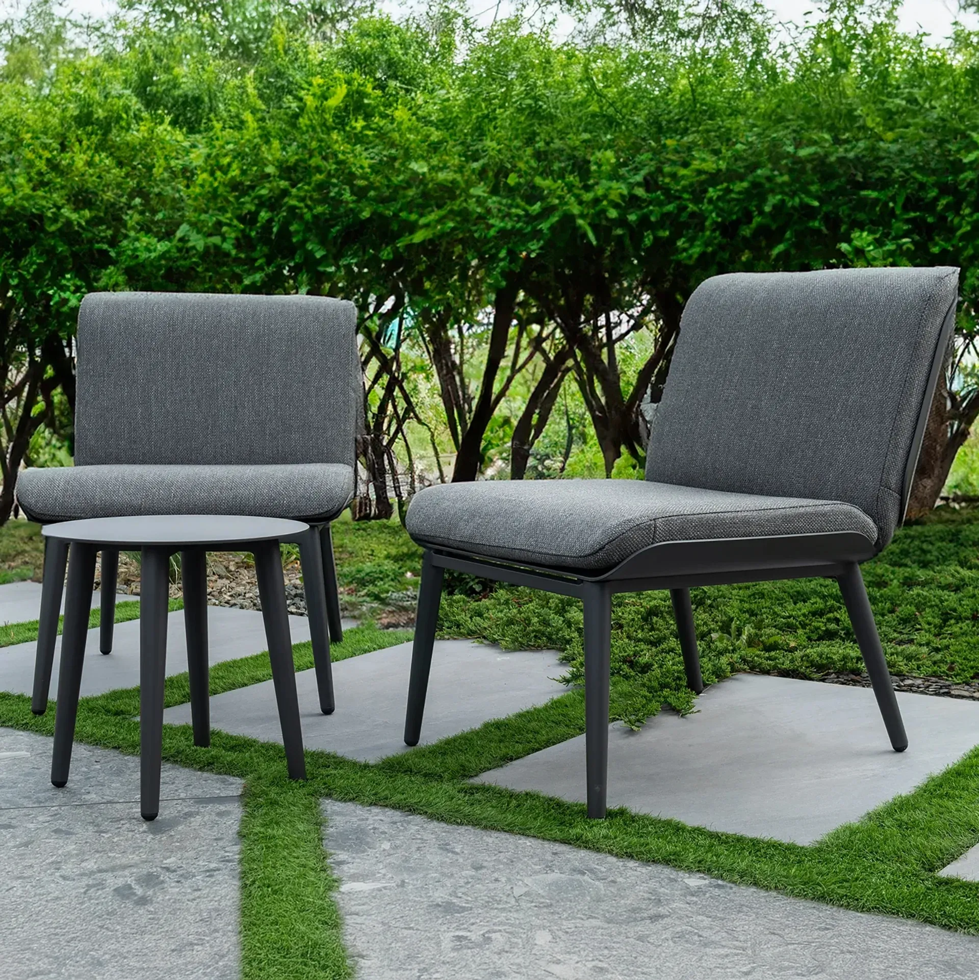 Bolzano Isola Zestaw na balkon  antracytowy aluminium