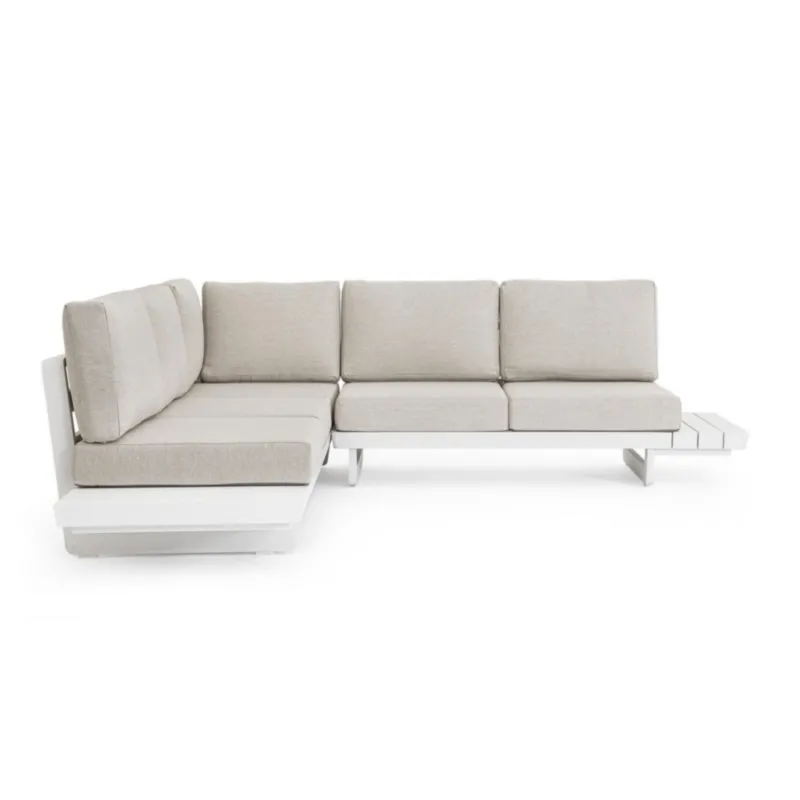 Bolzano Inverno Narożnik ogrodowy 340x259 biały aluminium