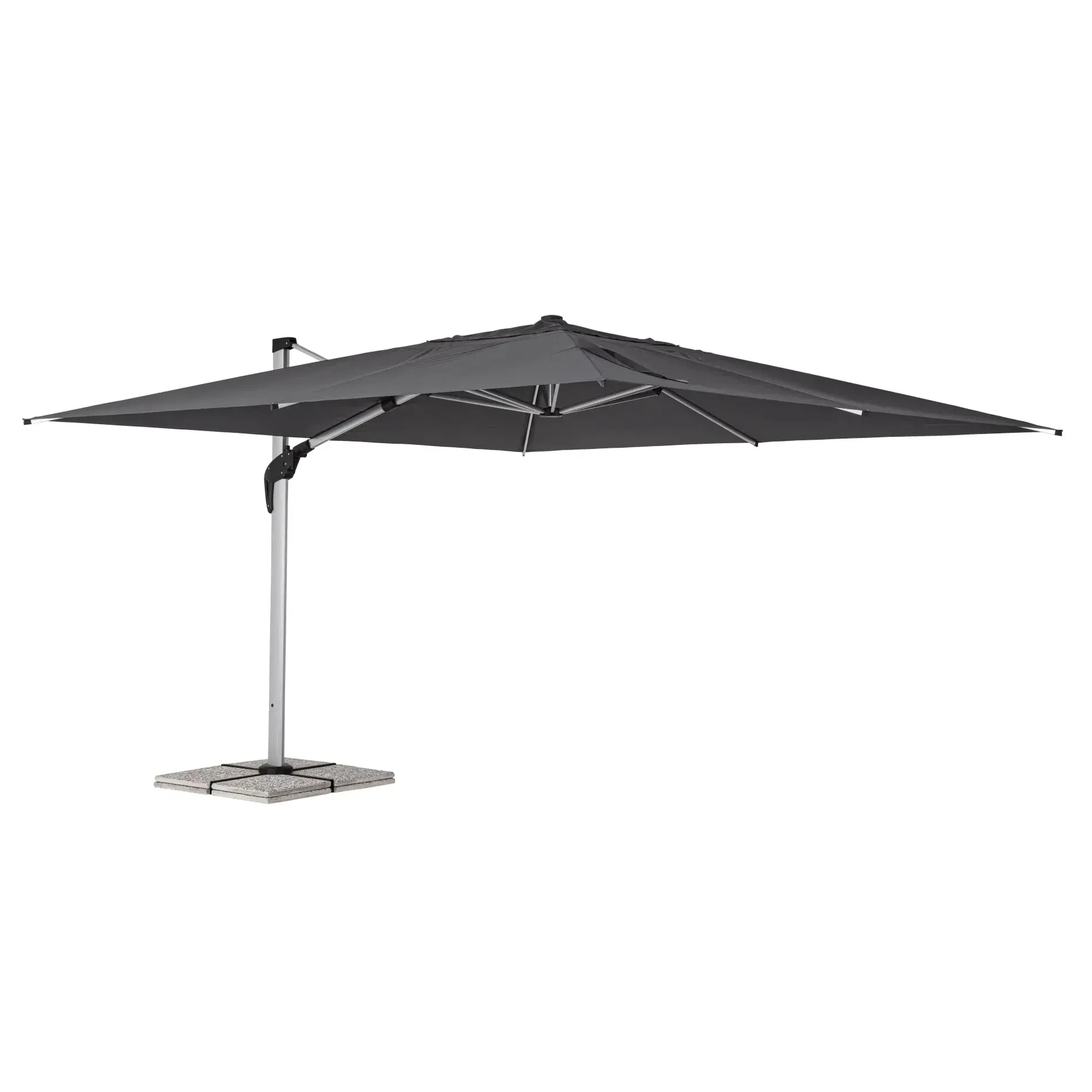 Bolzano Arrito Parasol ogrodowy anodowany 400x400 antracytowy aluminium