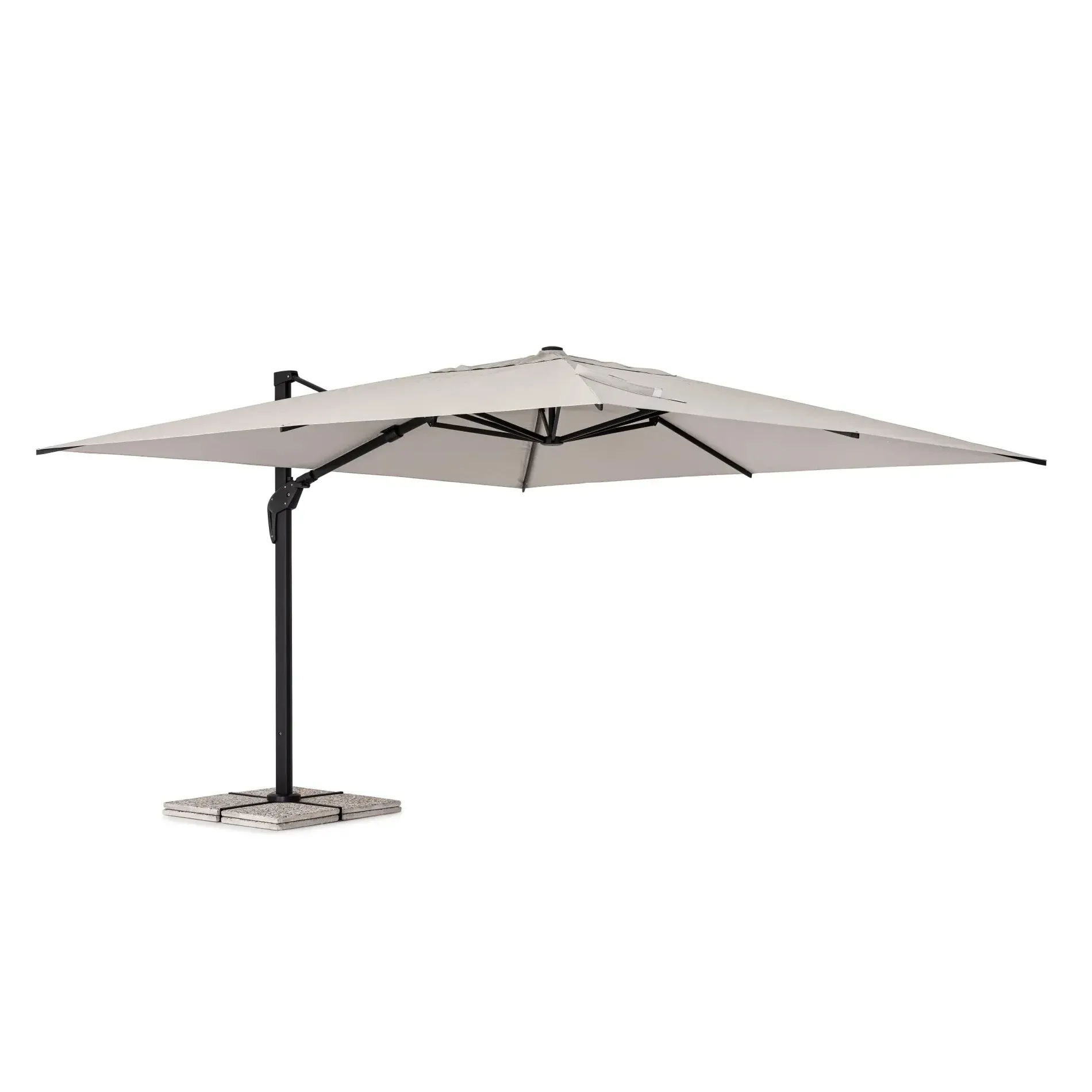 Bolzano Arrito Parasol ogrodowy 400x400 szary aluminium