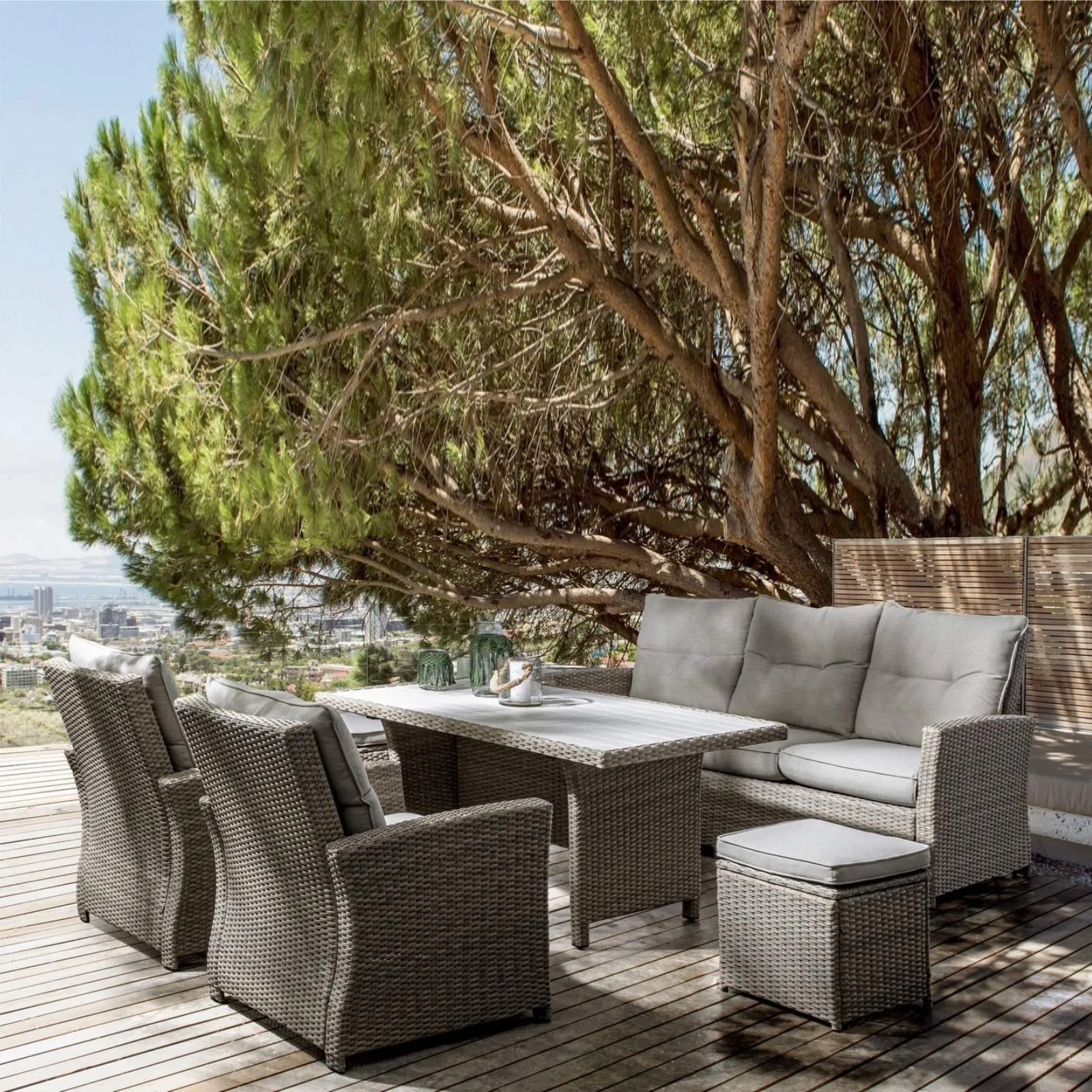 Zestaw mebli ogrodowych Arimo 6 el. beżowy