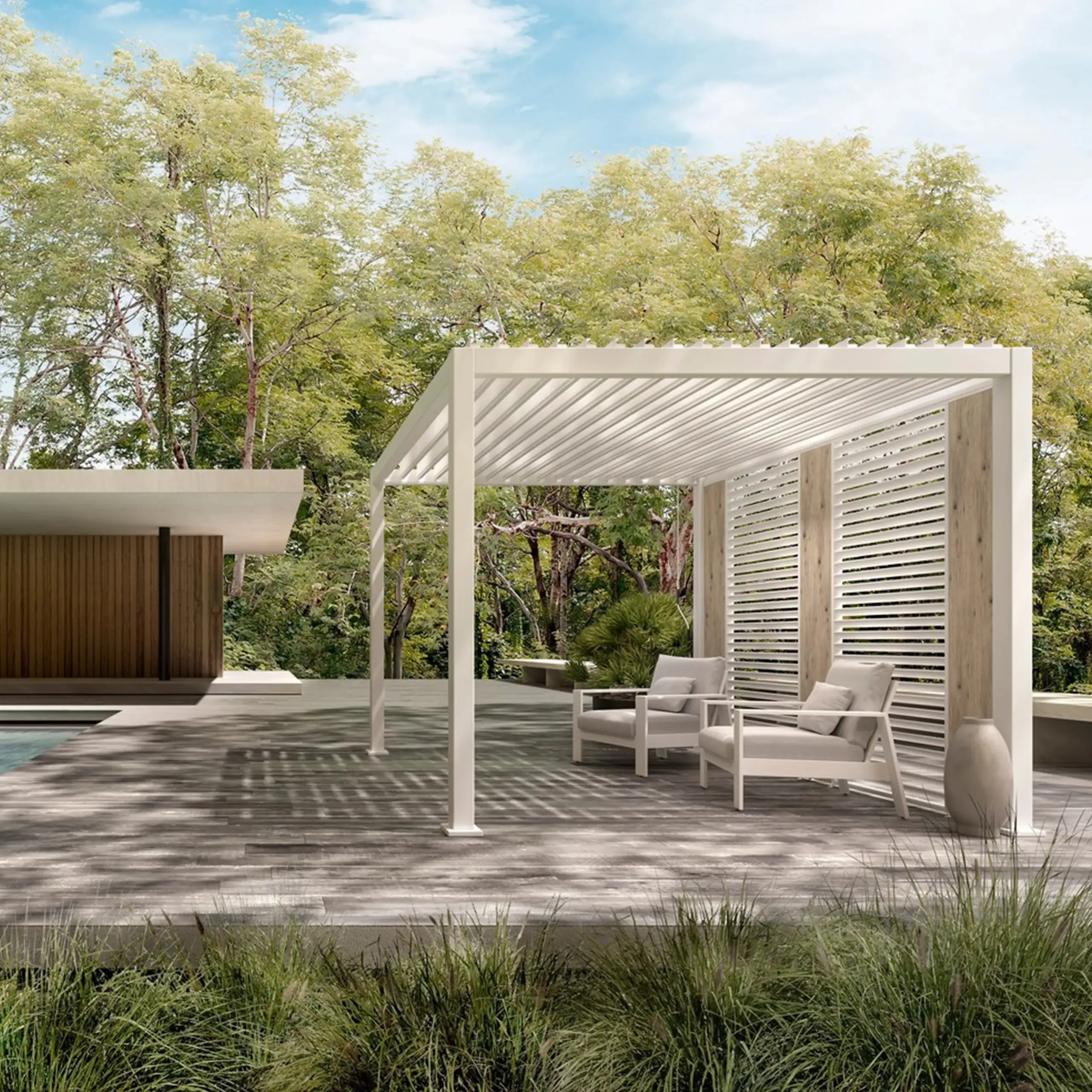 Bolzano Roma Pergola ogrodowa 400x300 biała aluminium