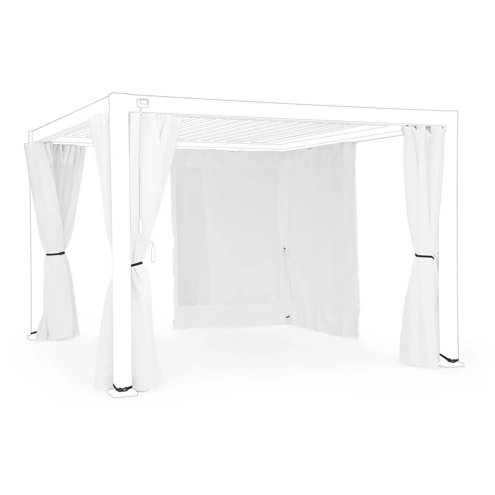 Bolzano Roma Zasłona do pergoli 344 szara poliester