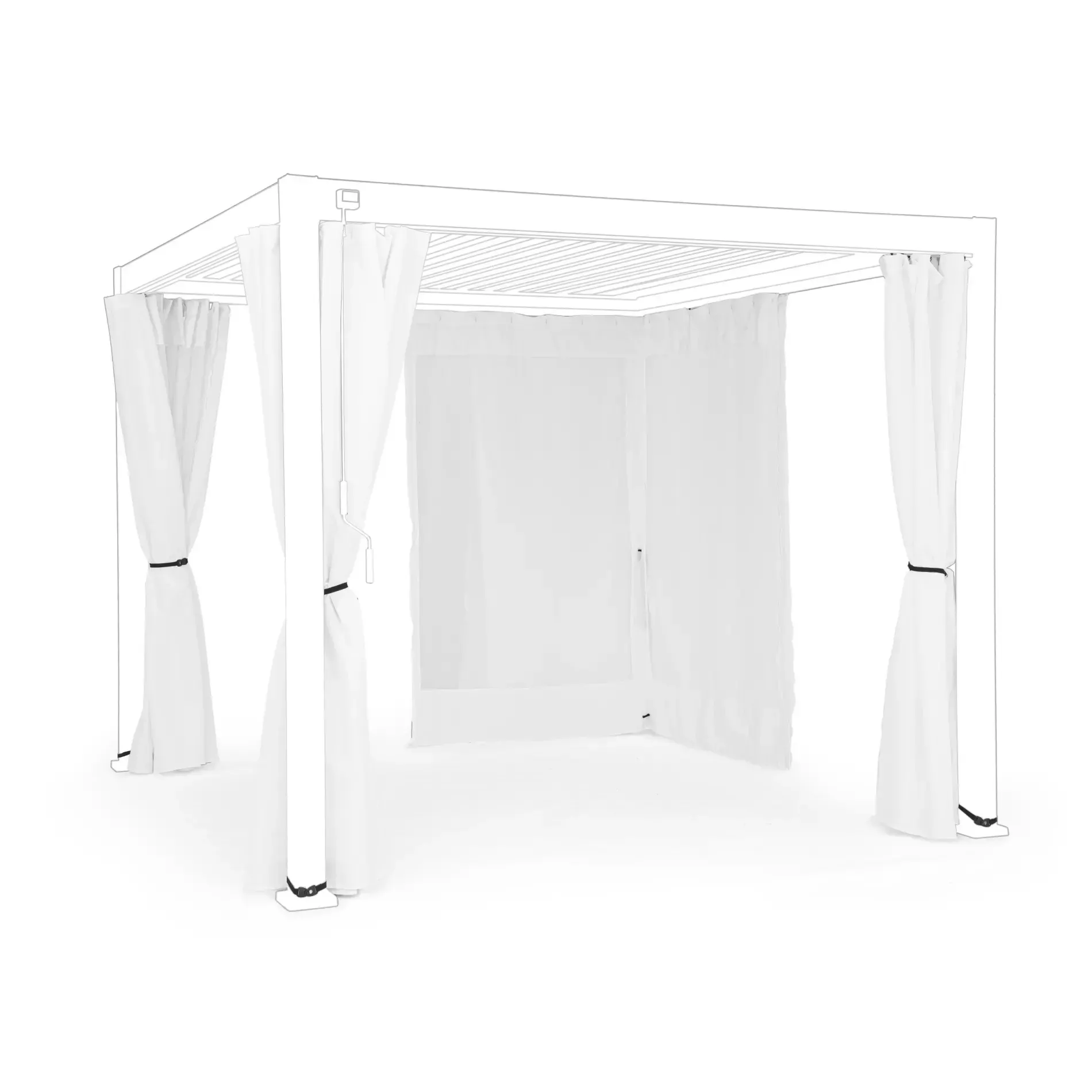 Bolzano Roma Zasłona do pergoli 294 biała poliester