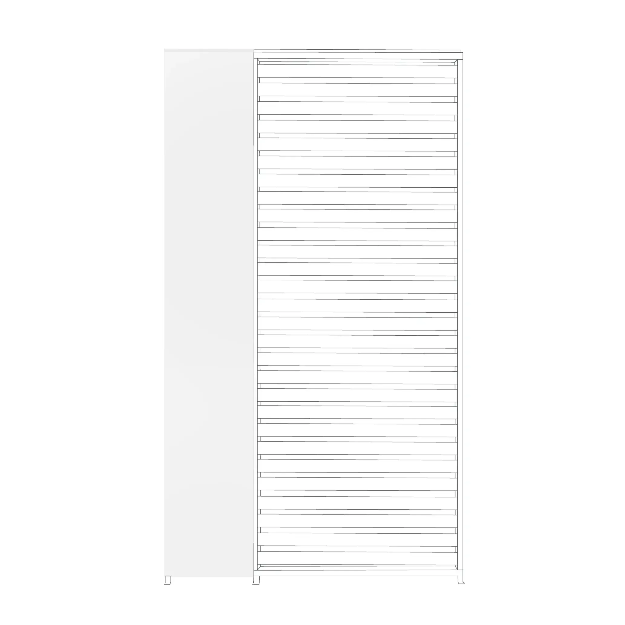 Bolzano Roma Panel żaluzjowy do pergoli 30,9 biały aluminium