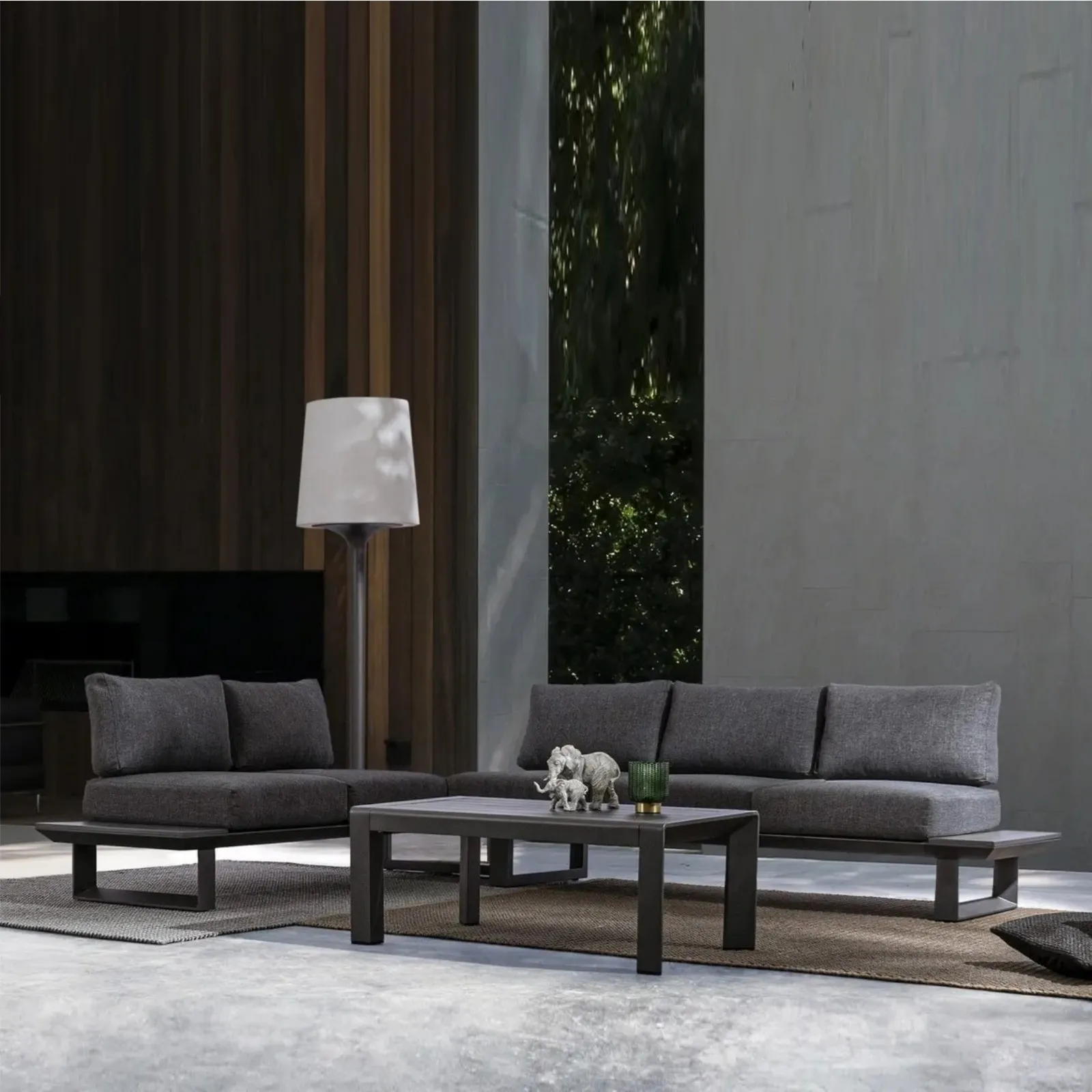 Bolzano Kolli Narożnik ogrodowy  antracytowy aluminium