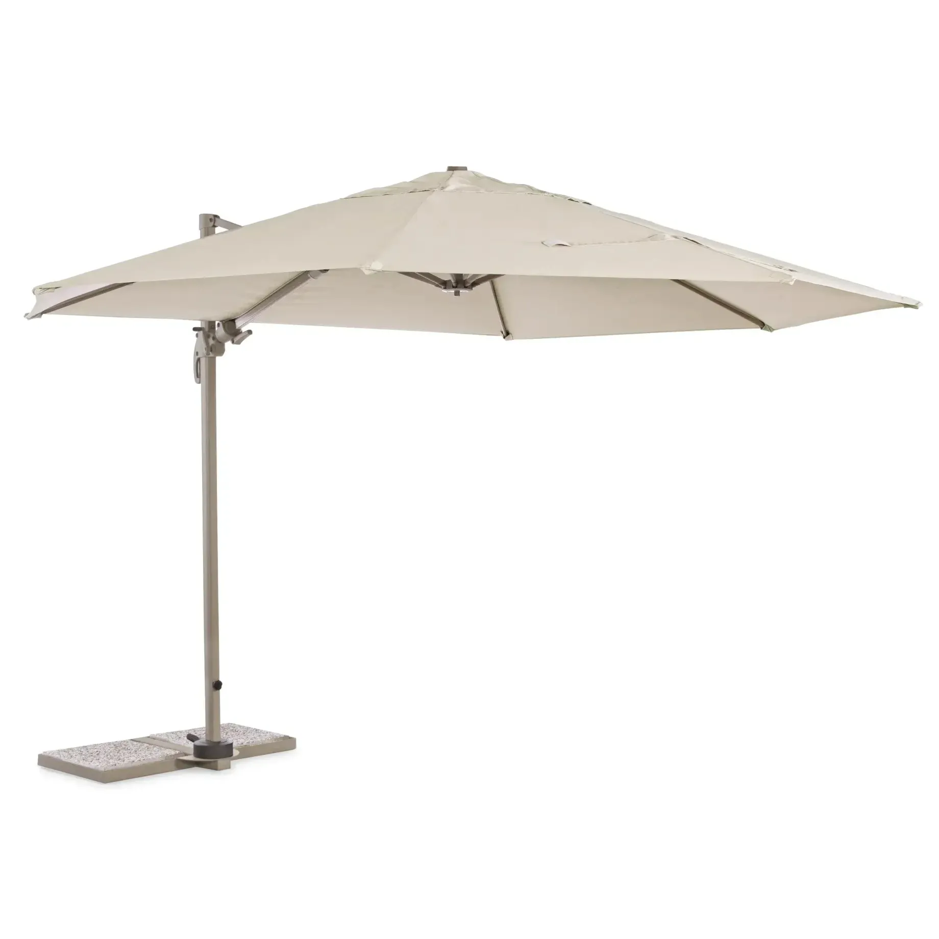 Bolzano Otion Okrągły parasol ogrodowy Ø350 beżowy aluminium