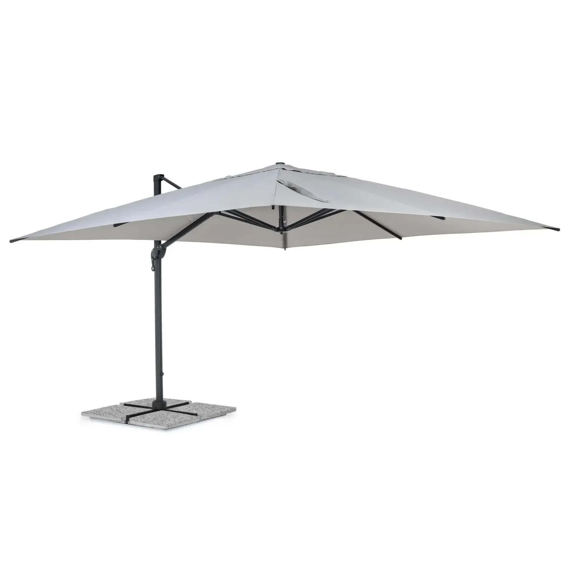 Bolzano Ibis Duży parasol do restauracji 400x400 szary aluminium
