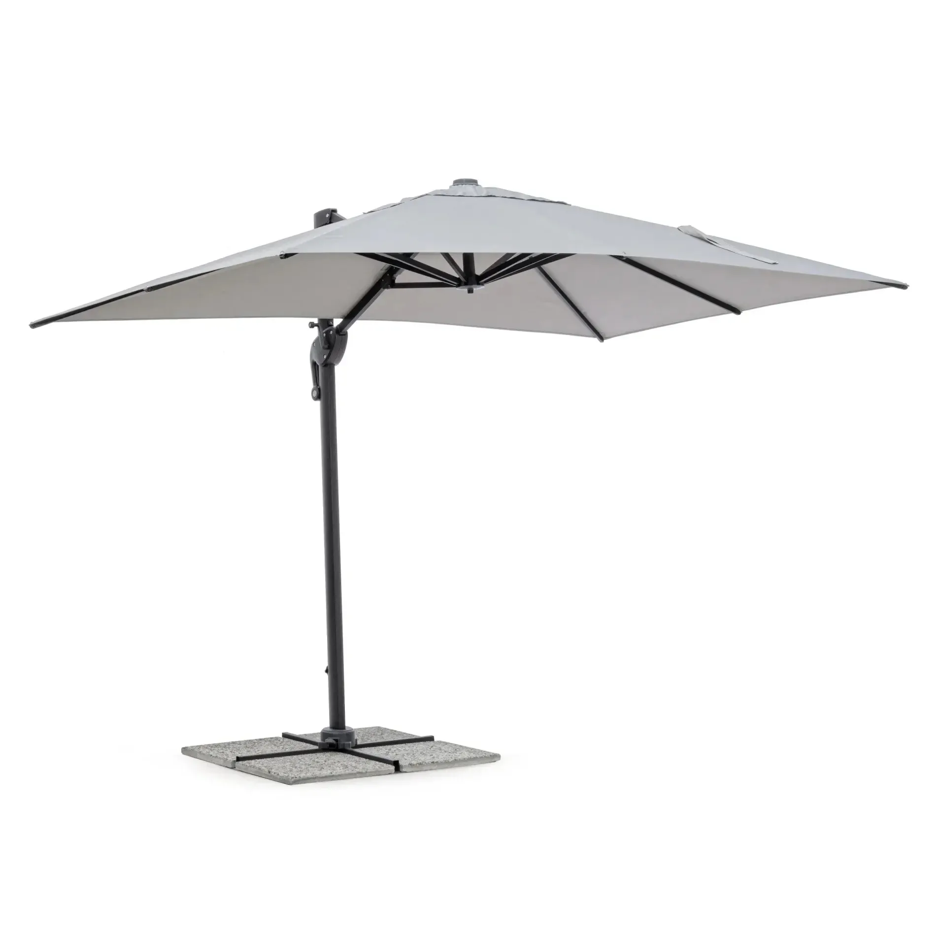 Bolzano Ibis Parasol ogrodowy 200x300 szary aluminium