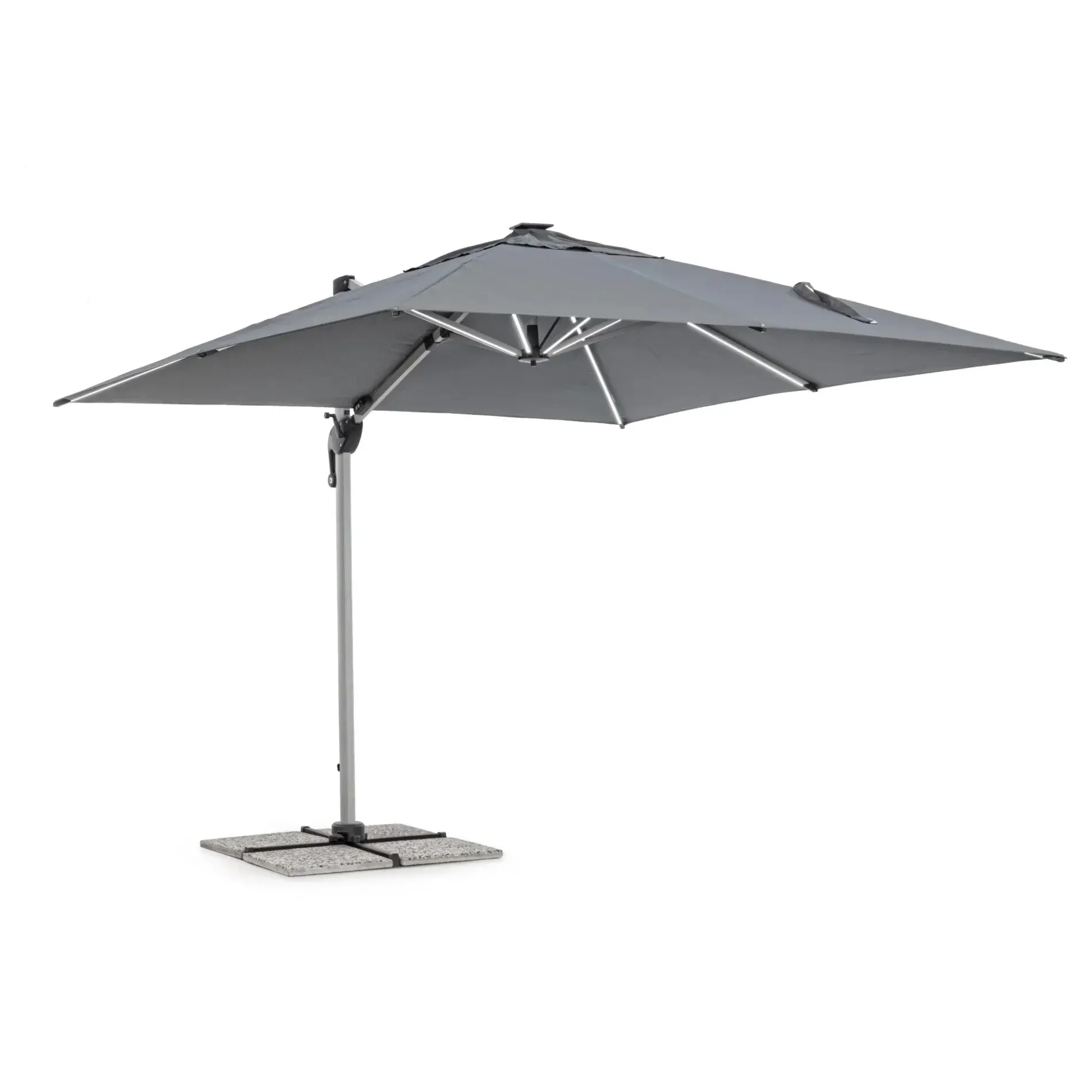 Bolzano Ibis Parasol ogrodowy led 300x300 antracytowy aluminium