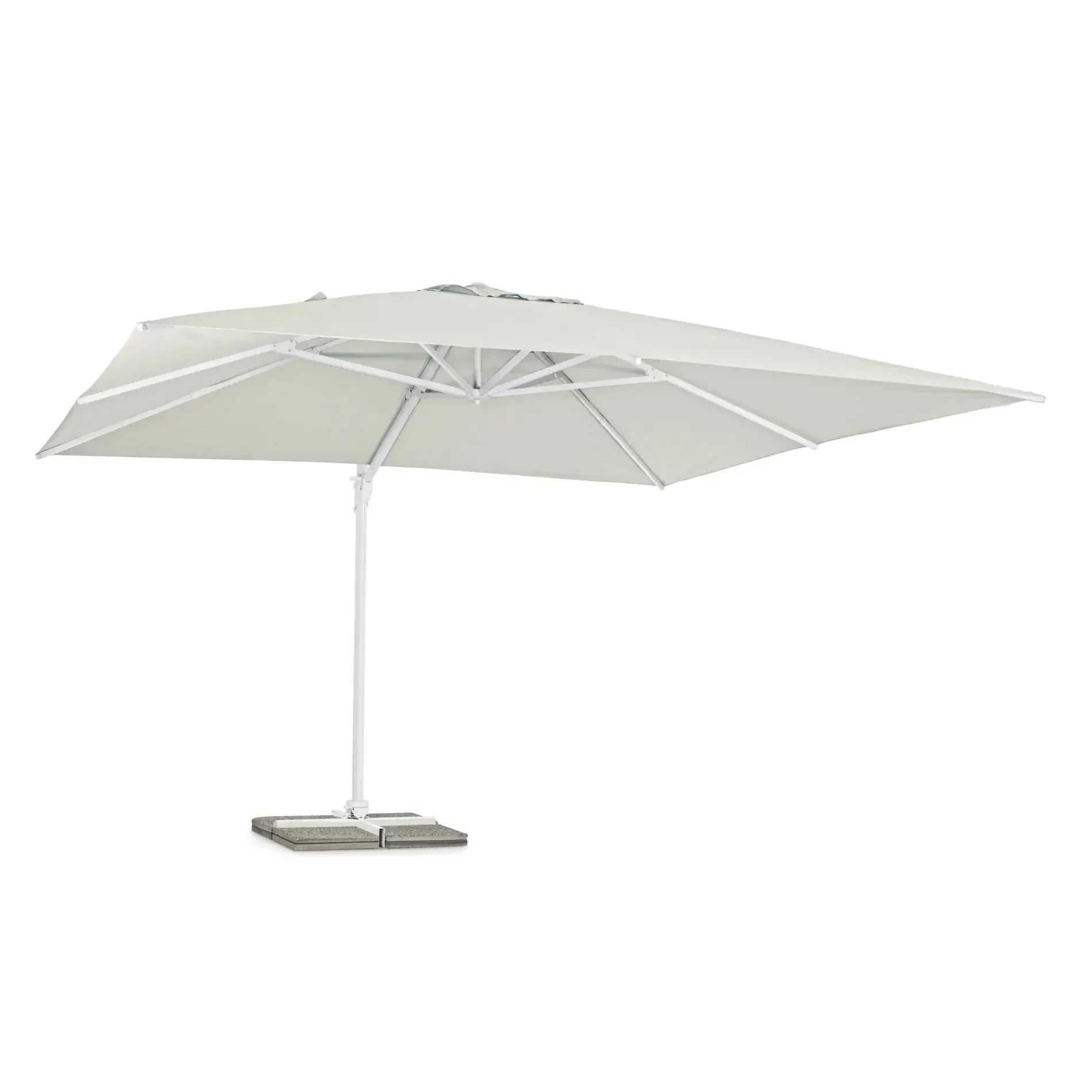 Bolzano Elysium Parasol ogrodowy 400x400 biały aluminium