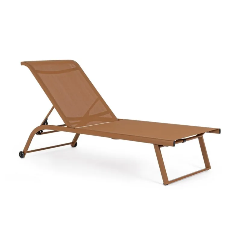 Leżak do opalania Tyrian Bolzano 182x70 brązowy aluminium