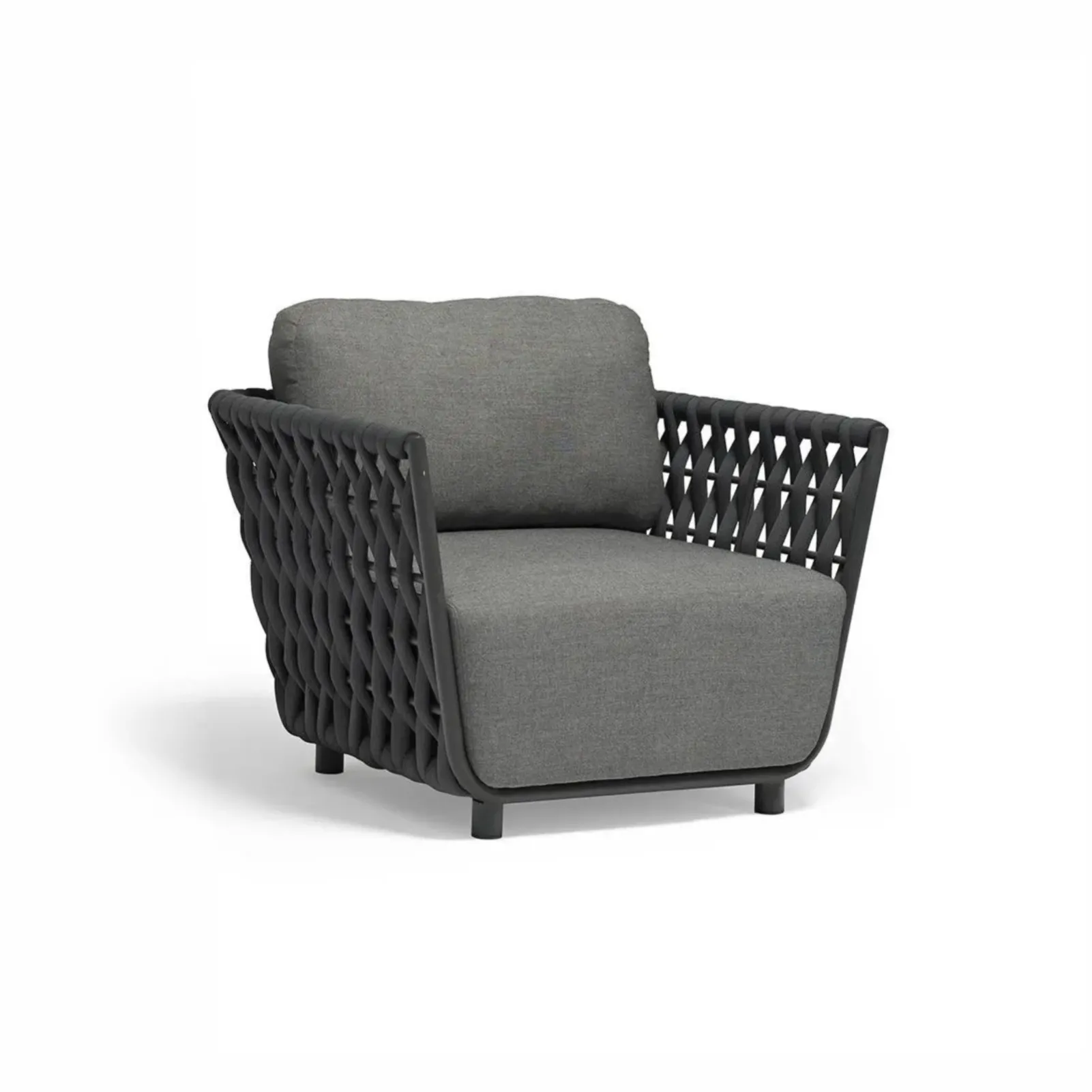 Duży fotel ogrodowy premium HUG 95x85x83 Couture Jardin antracytowy aluminium