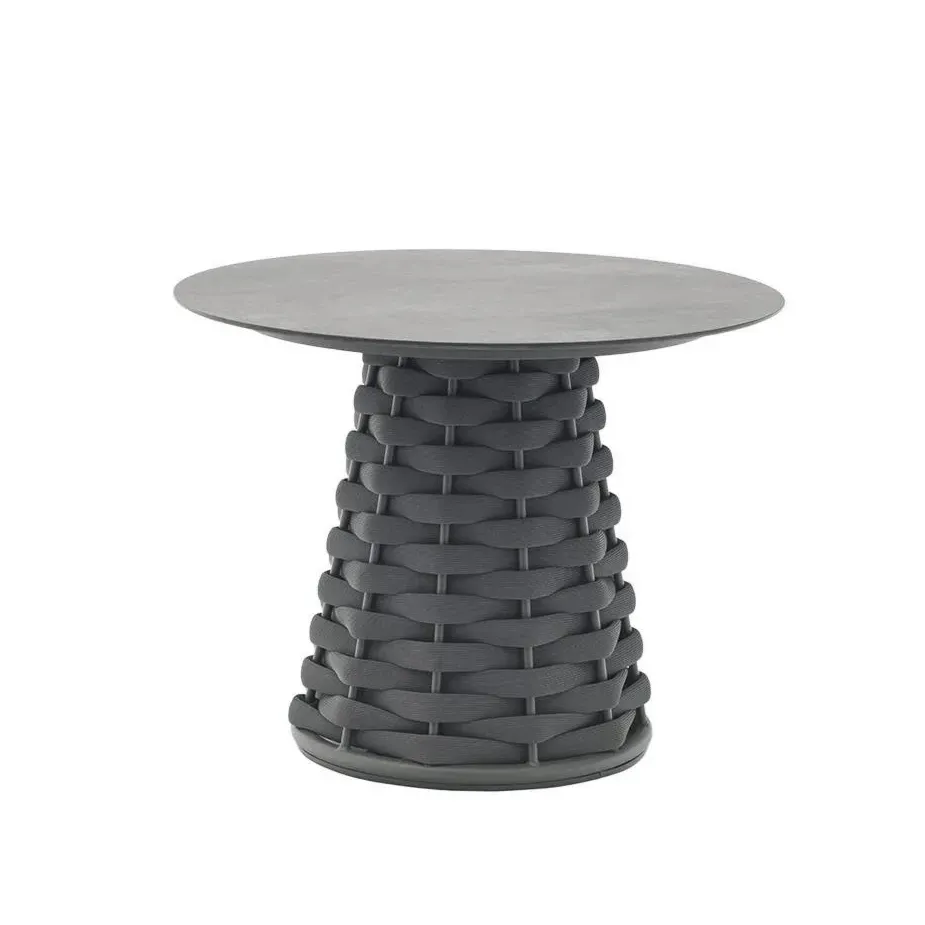 Stolik kawowy ogrodowy HUG okrągły Ø90 Couture Jardin antracytowy aluminium