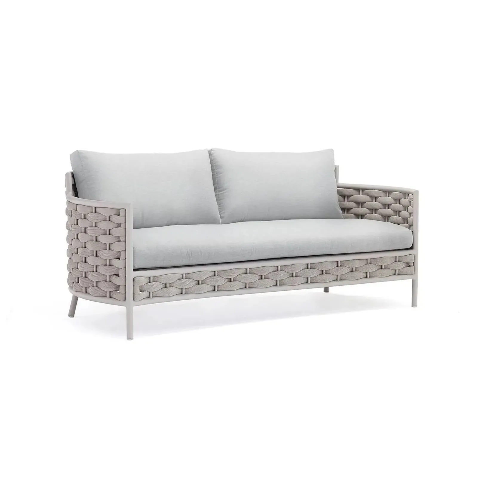 Sofa tarasowa dwuosobowa LOOP Couture Jardin beżowa aluminium
