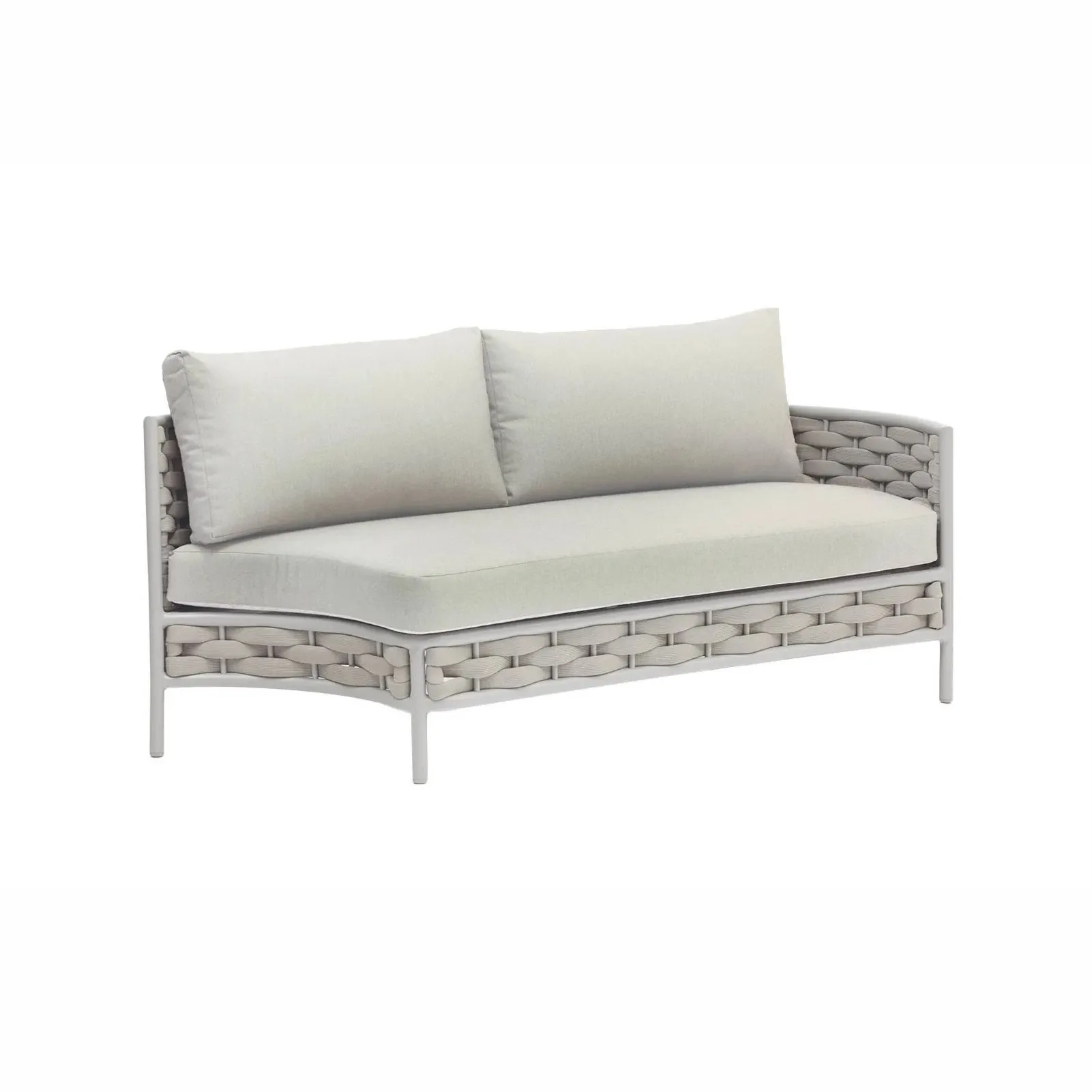 Sofa tarasowa lewostronna LOOP Couture Jardin beżowa aluminium