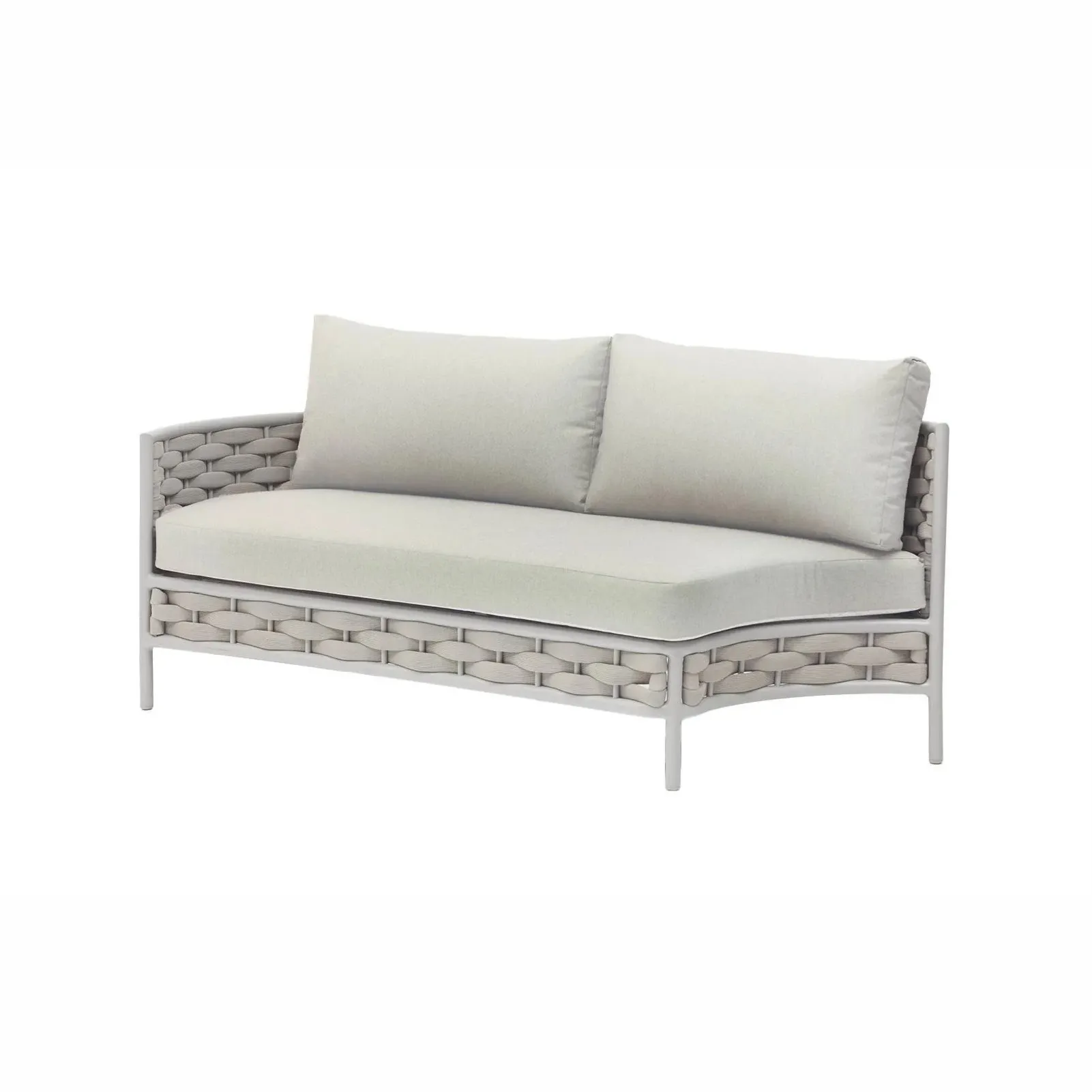 Sofa tarasowa prawostronna LOOP Couture Jardin beżowa aluminium