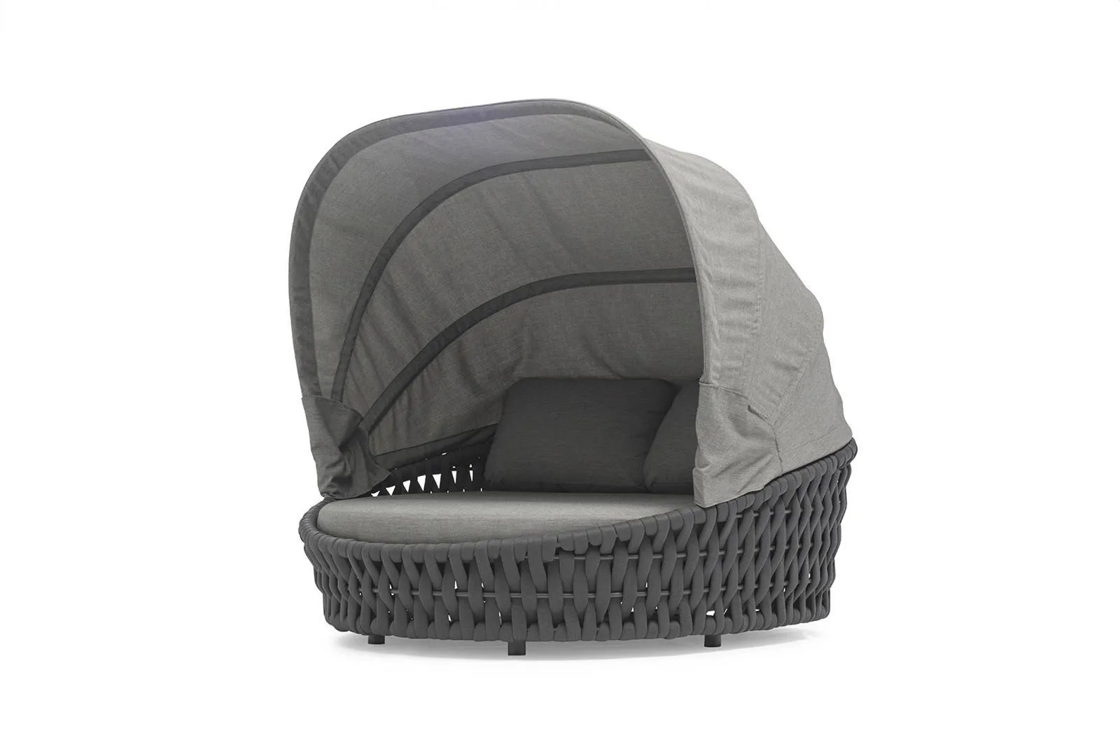 Łóżko ogrodowe, sofa z baldachimem HUG   Couture Jardin antracytowe aluminium