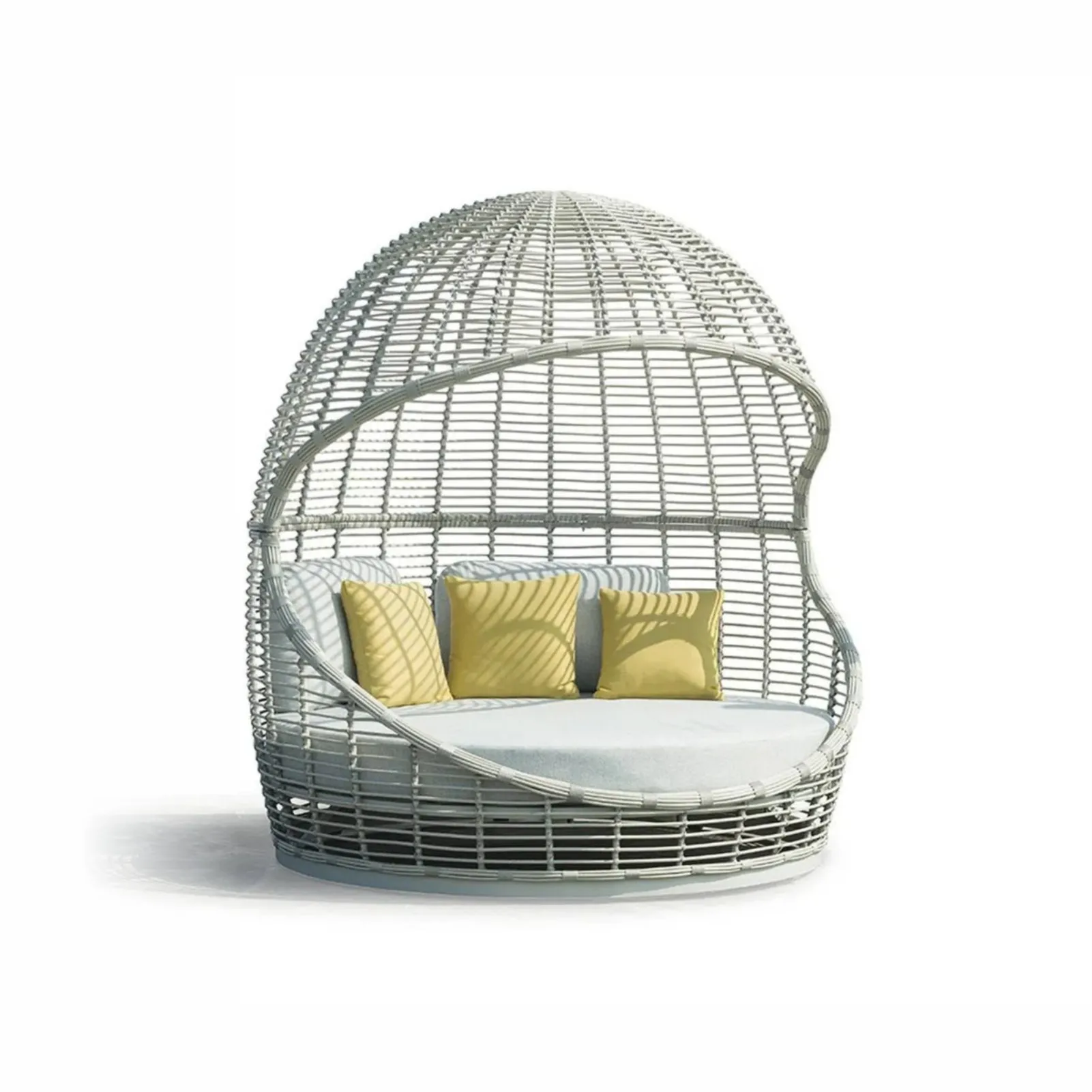 Łóżko ogrodowe, sofa na balkon KOKOON   Couture Jardin szare aluminium