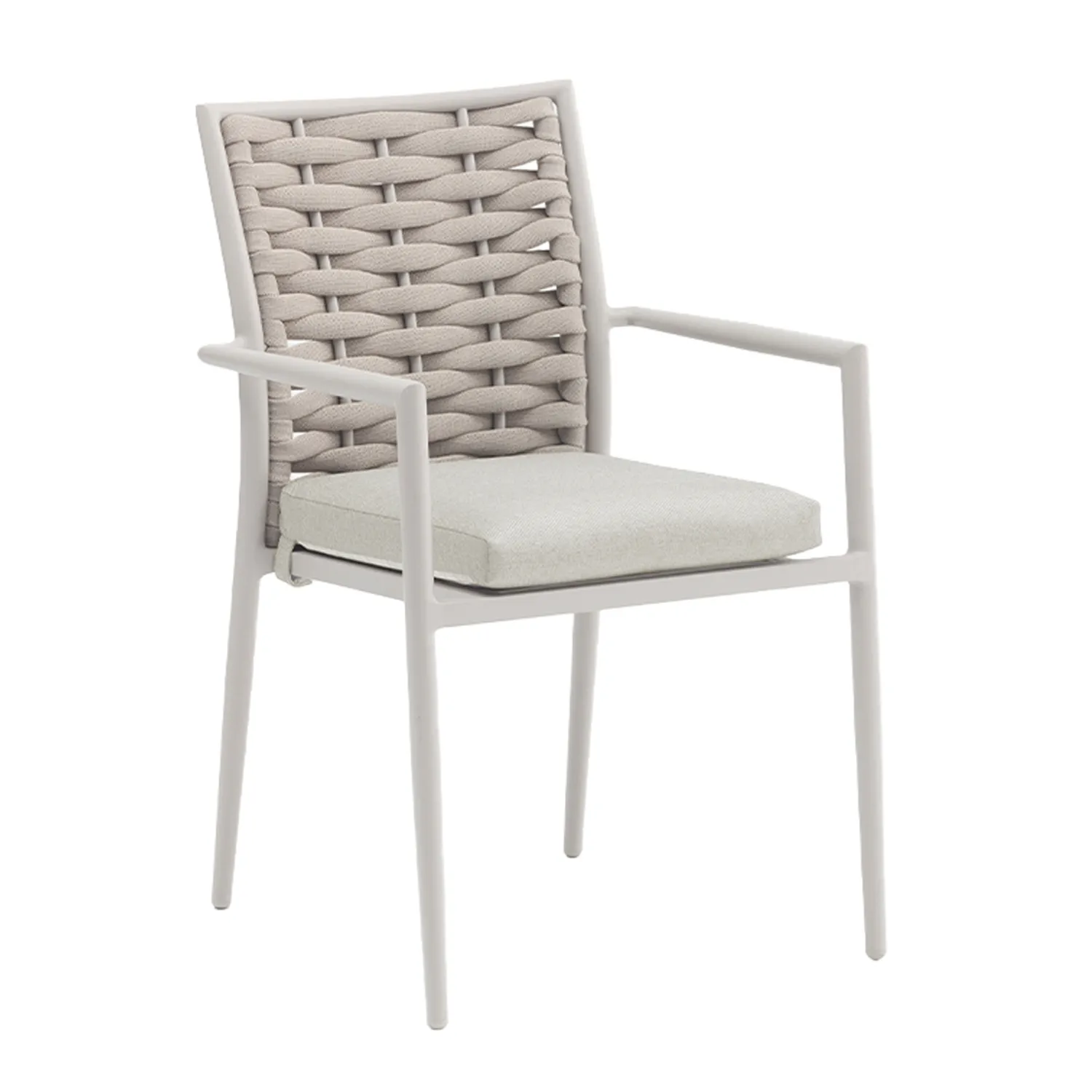 Krzesło balkonowe, do ogrodu LOOP 58x55x143 Couture Jardin beżowe aluminium