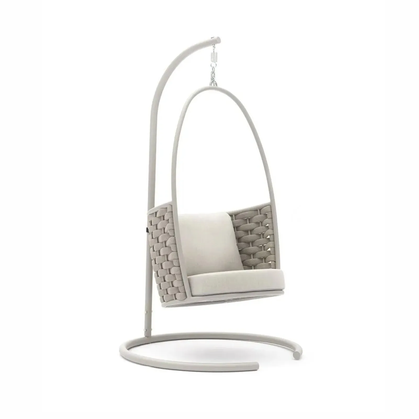 Fotel wiszący - huśtawka ogrodowa LOOP  79x83x143 Couture Jardin beżowy aluminium