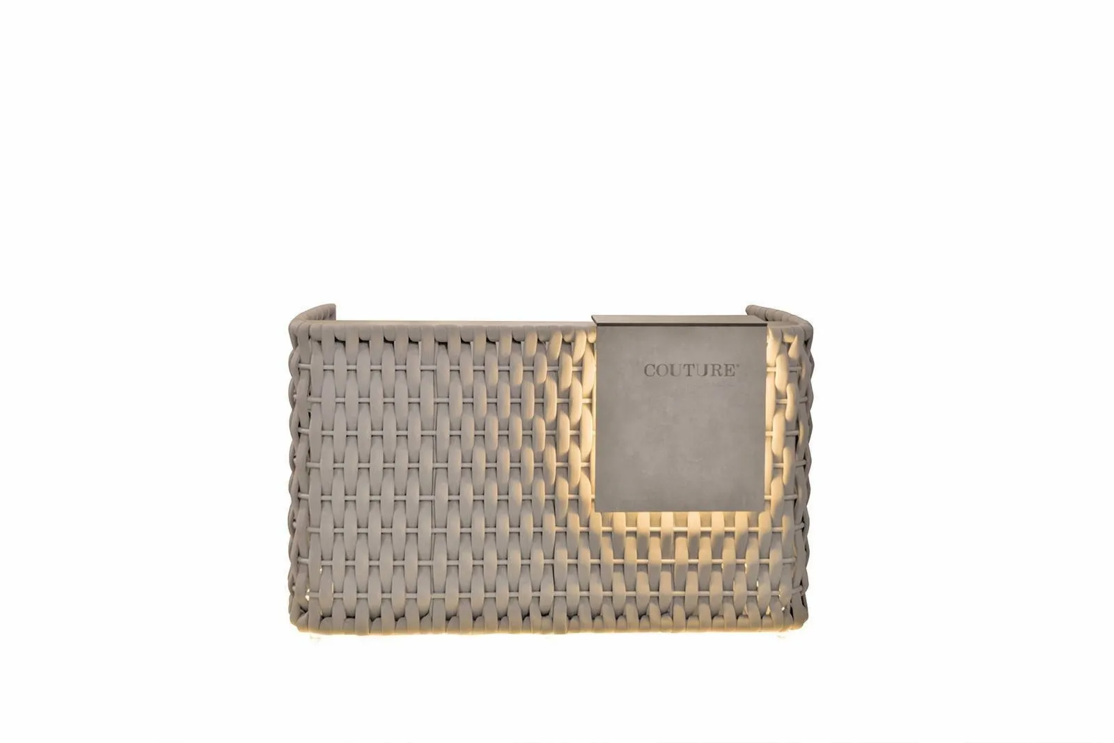 Biurko recepcyjne tarasowe LOOP  180x75 Couture Jardin beżowe aluminium