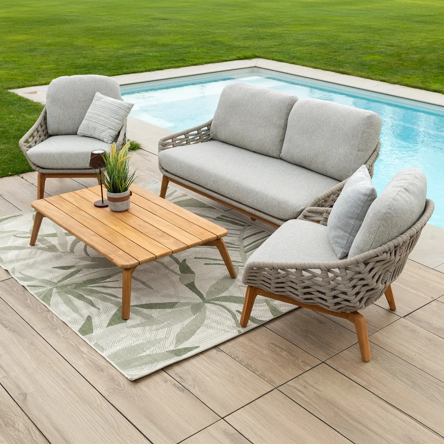 Luksusowy zestaw mebli ogrodowych Tivoli beżowy