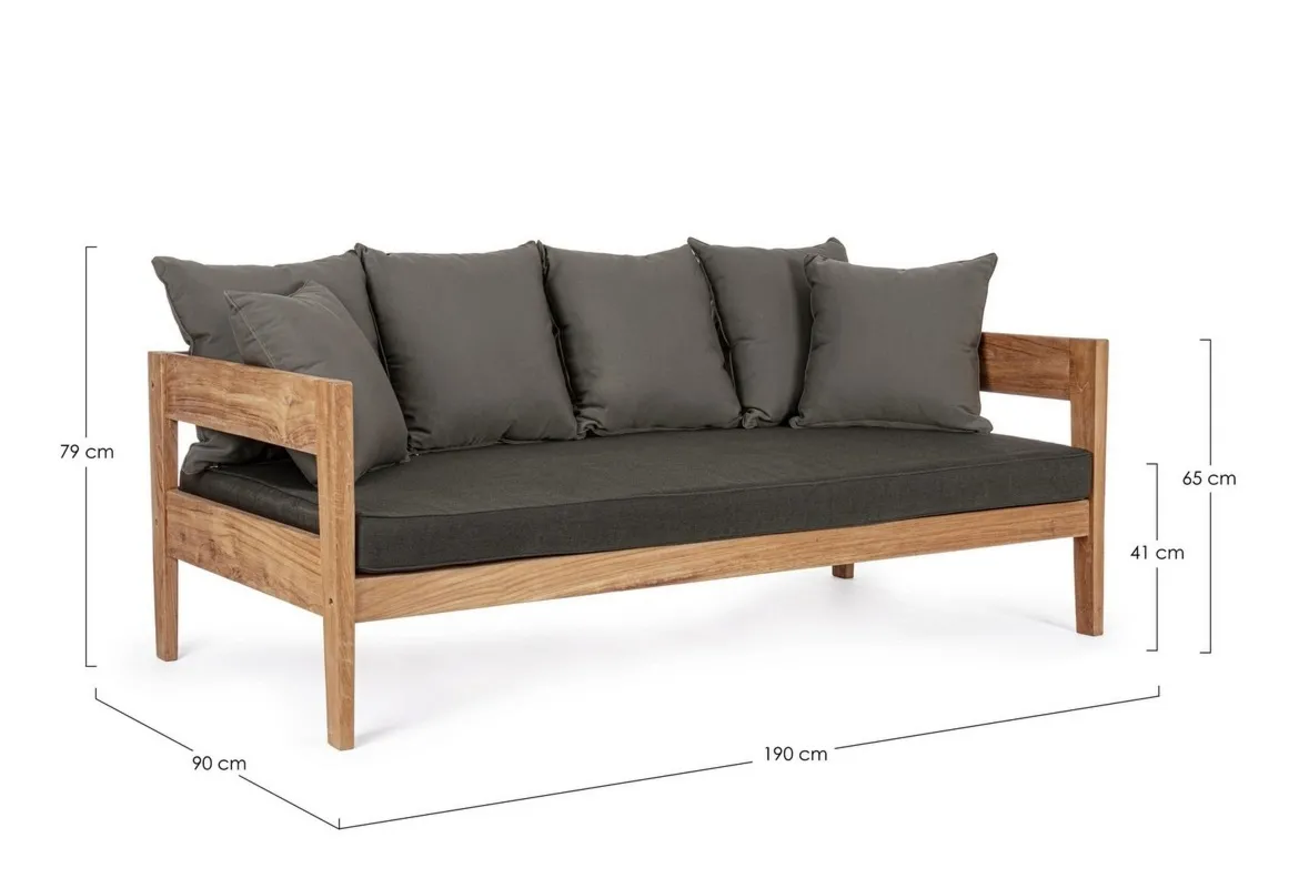 Zestaw Kobo drewniany szary ciemny tkanina olefin