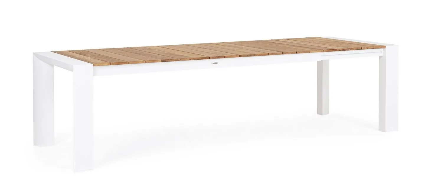 Zestaw Cameron stół rozkładany 228/294x100 i 10 krzeseł GK50 biały biały poliester