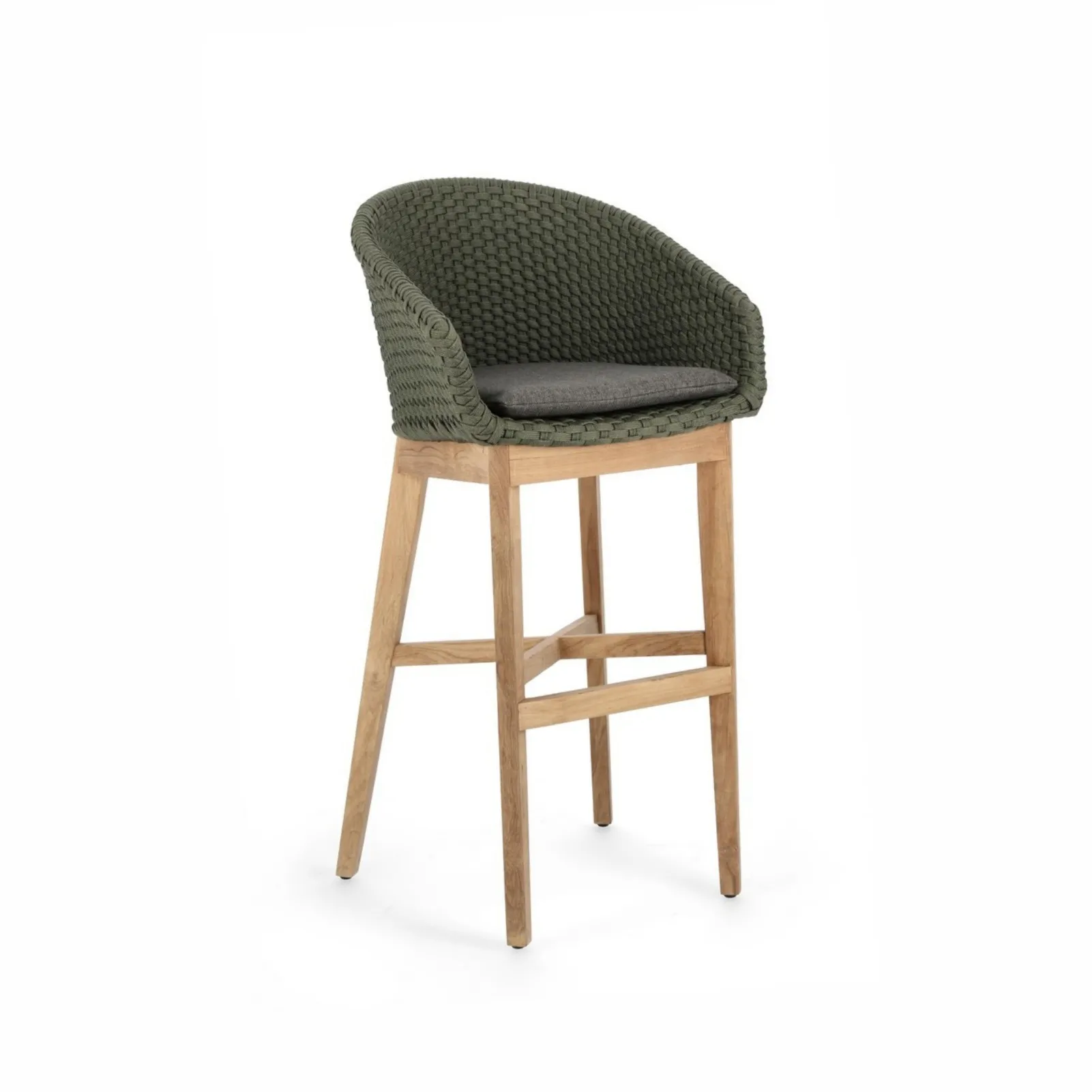 Krzesło barowe Coachella hoker zielone olefin