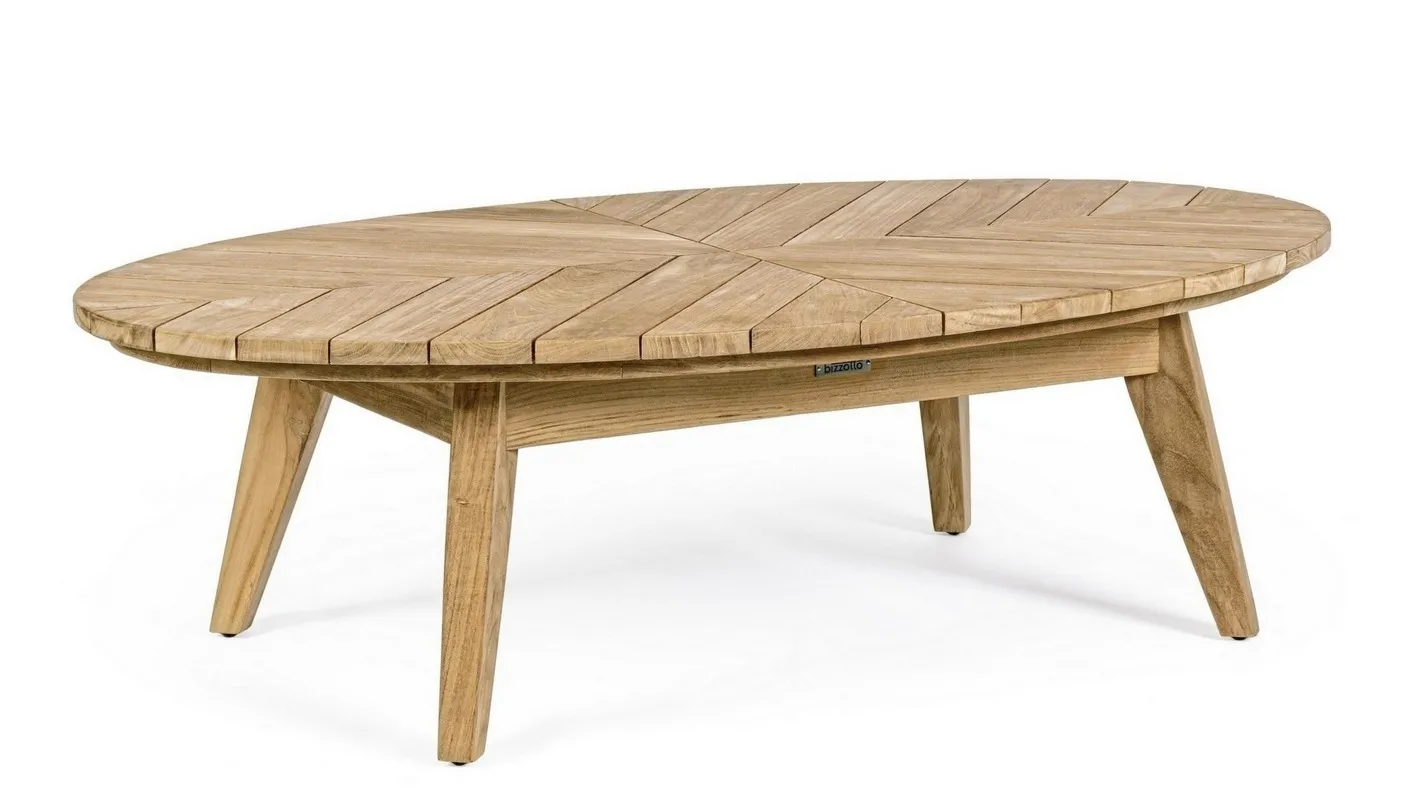 Stolik kawowy Coachella owalny 120x70  drewno teak