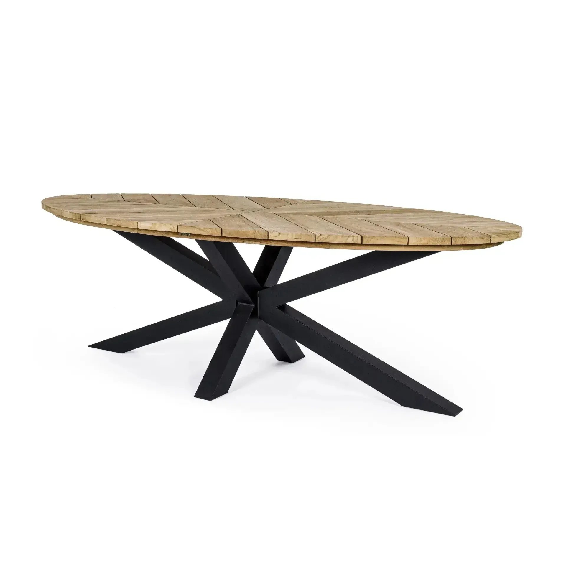 Stół PALMDALE 240x110 Bizzotto czarny aluminium - teak