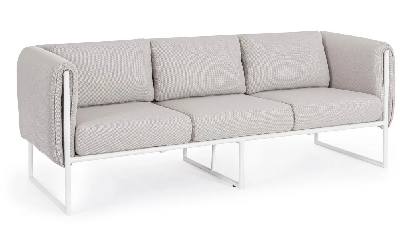 Sofa Pixel 186x74 beżowa  tkanina olefinowa