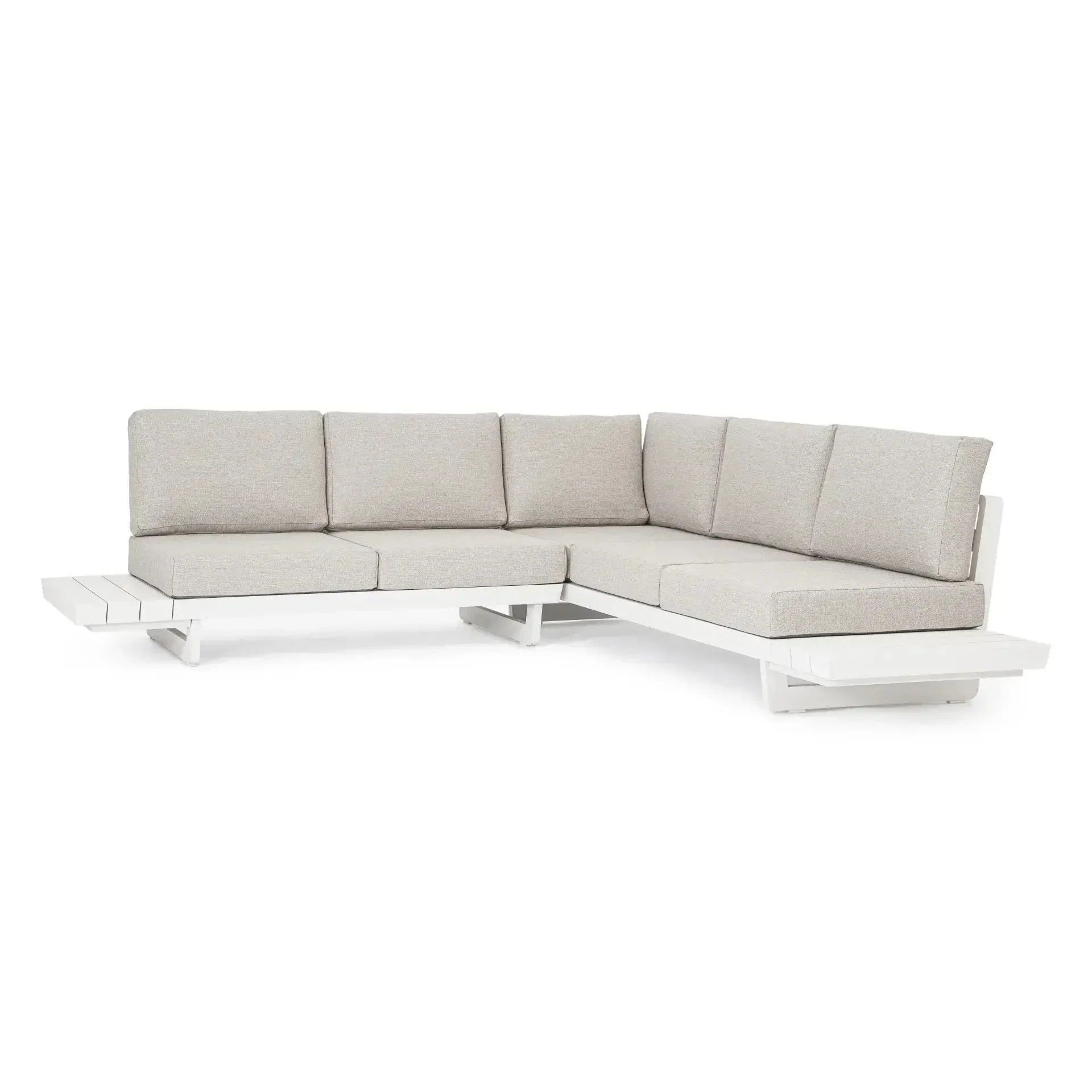 Narożnik ogrodowy INFINITY 340x259 Bizzotto biały aluminium