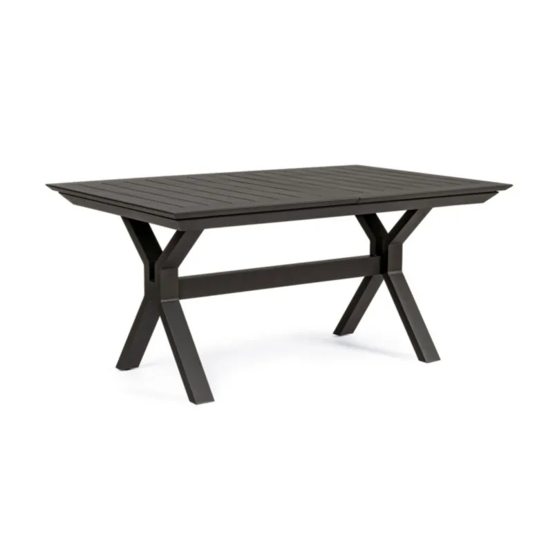 Stół ogrodowy rozkładany Kenyon 180-240x100 czarny  aluminium
