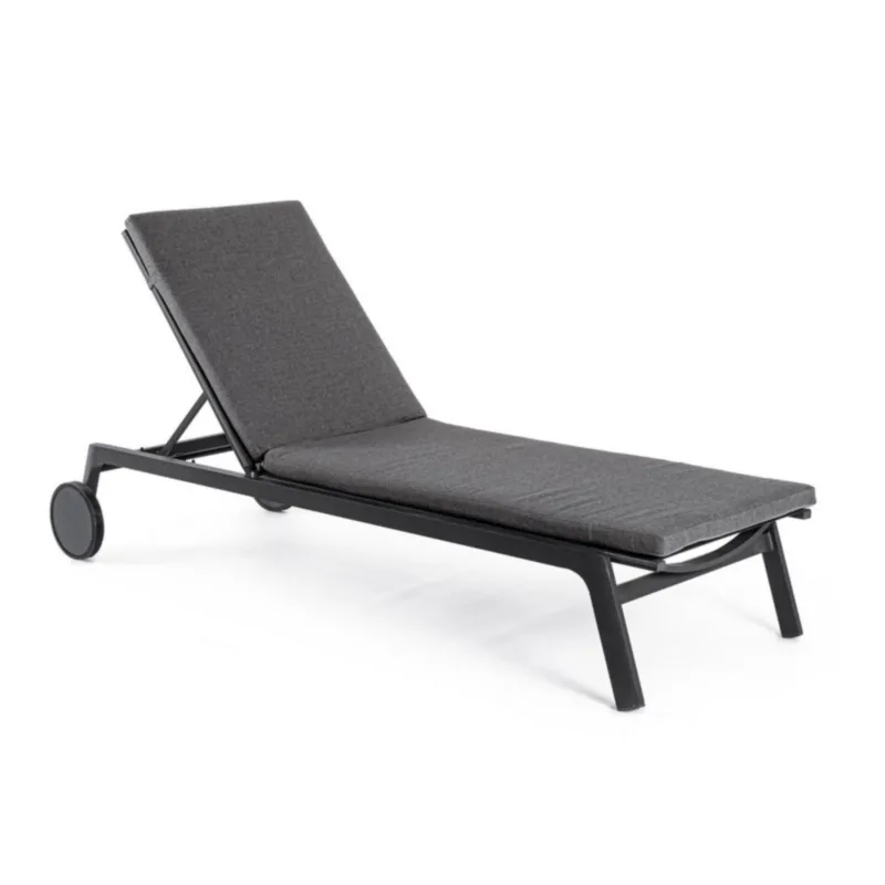 Leżak ogrodowy Jalisco WG21 czarny tkanina akrylowa