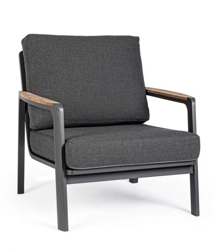 Fotel ogrodowy Jalisco WG21 czarny  tkanina akrylowa