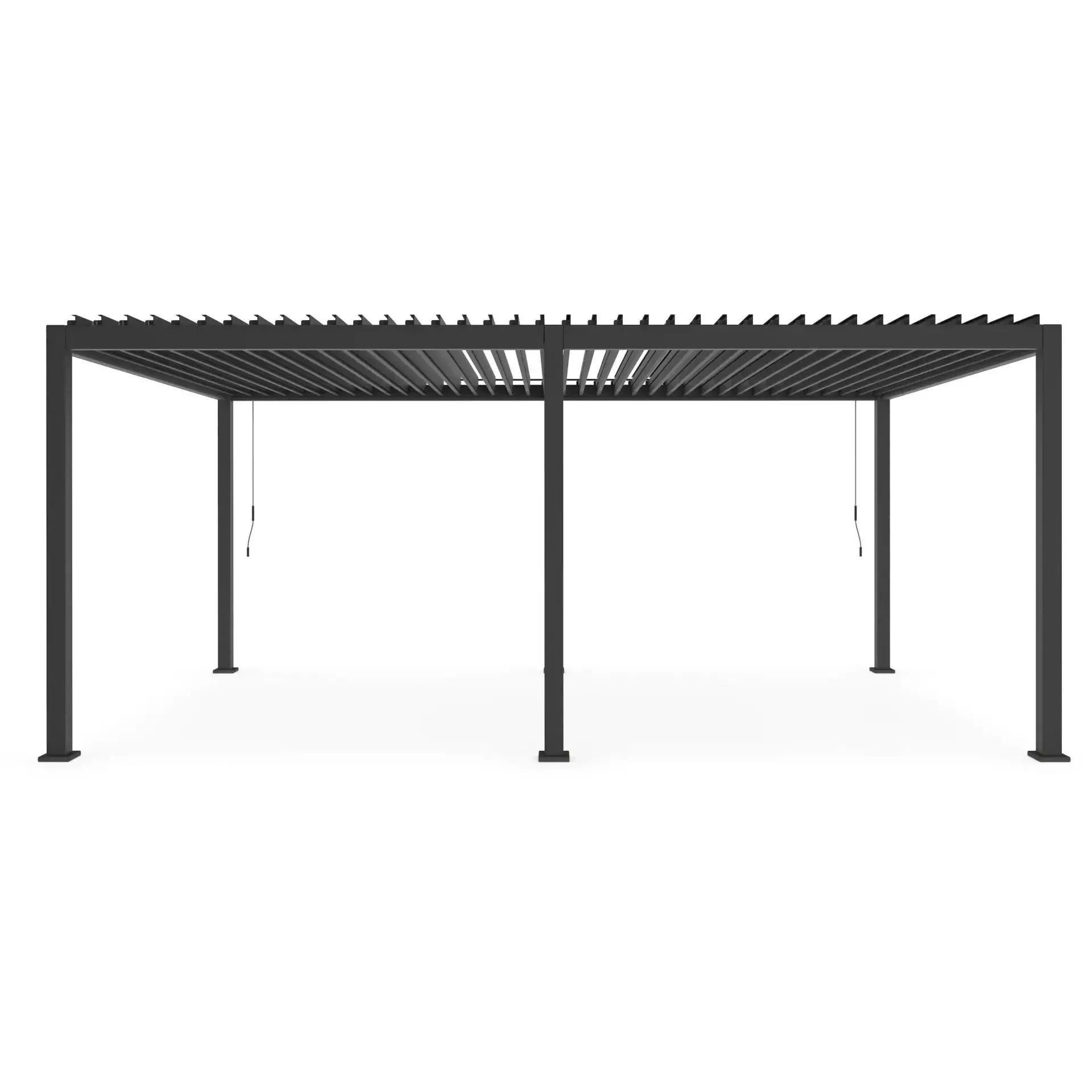 Zadaszenie tarasu - pergola OCEAN 600x360 Bizzotto antracytowe aluminium