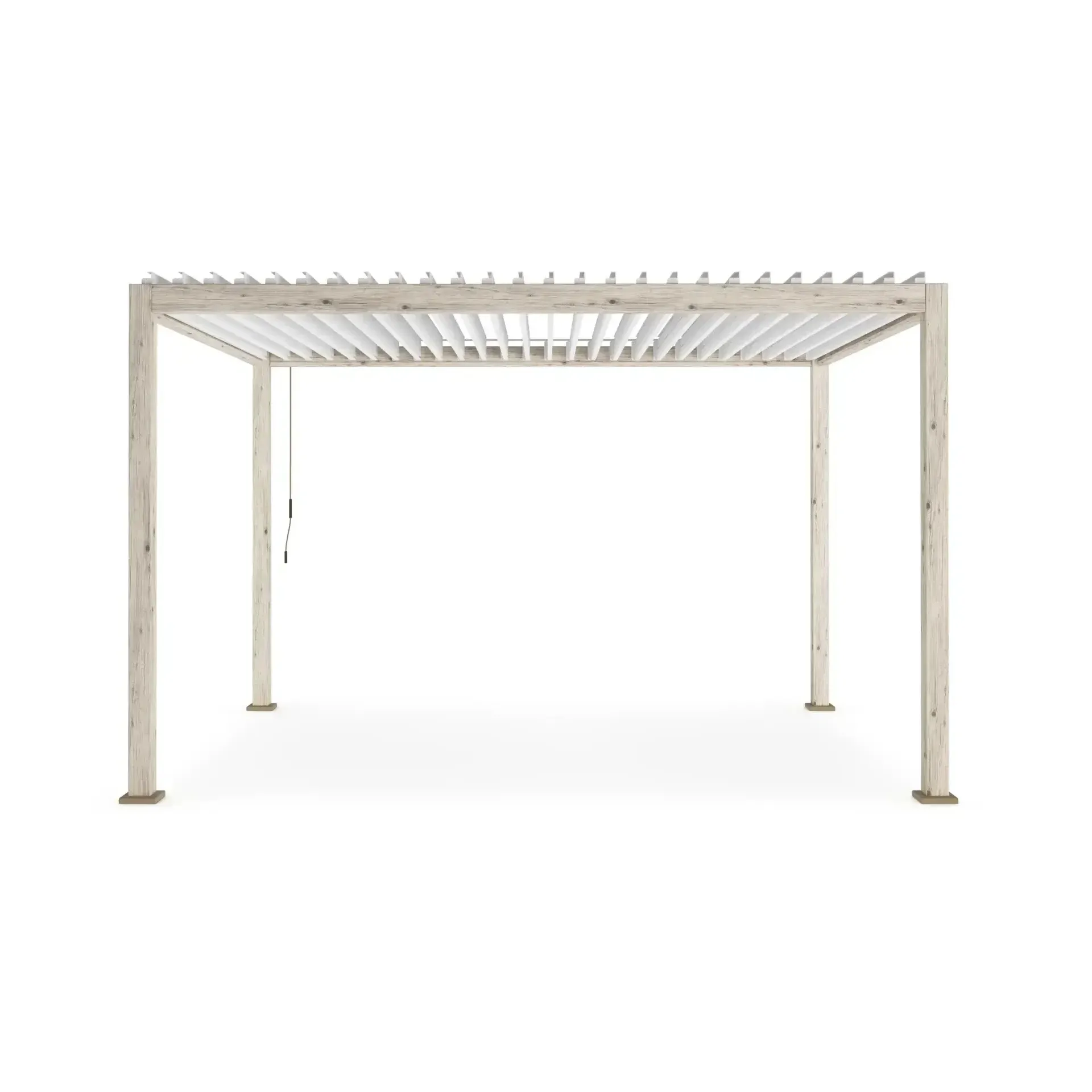 Zadaszenie tarasu - pergola OCEAN 400x300 Bizzotto drewnopodobne aluminium