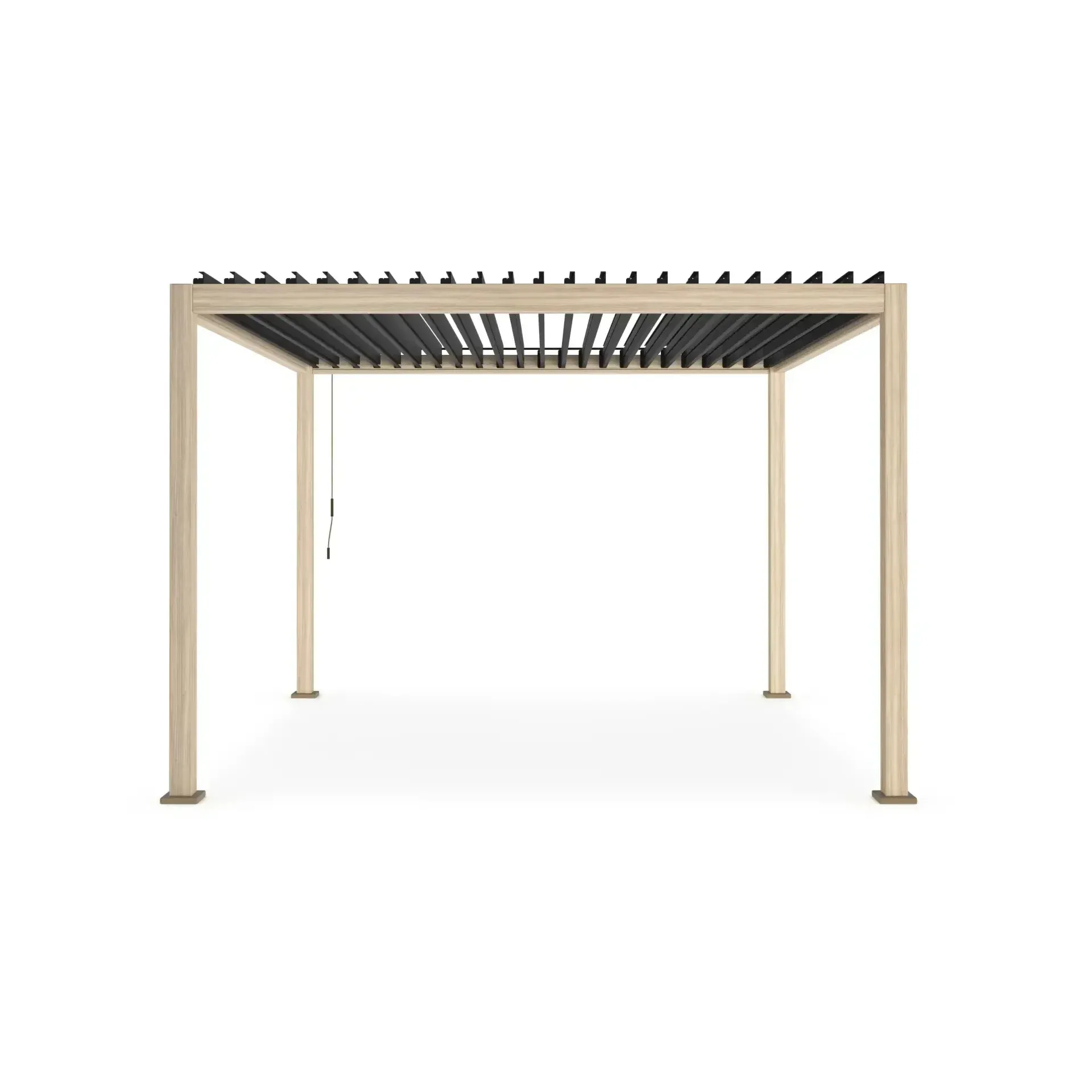 Zadaszenie tarasu - pergola OCEAN 360x360 Bizzotto drewnopodobna aluminium